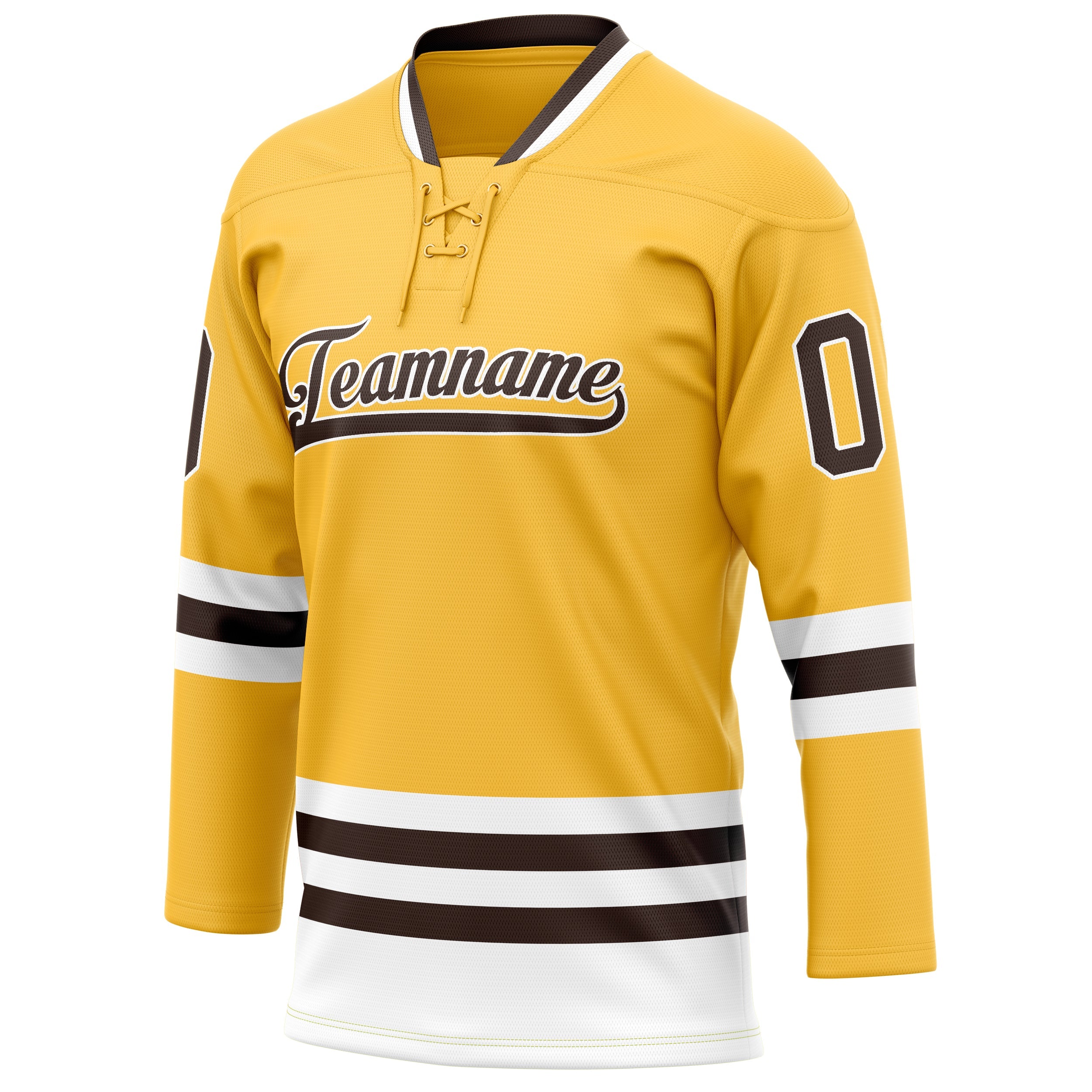 Custom Gold Brown Solid Colour Hockey Jersey