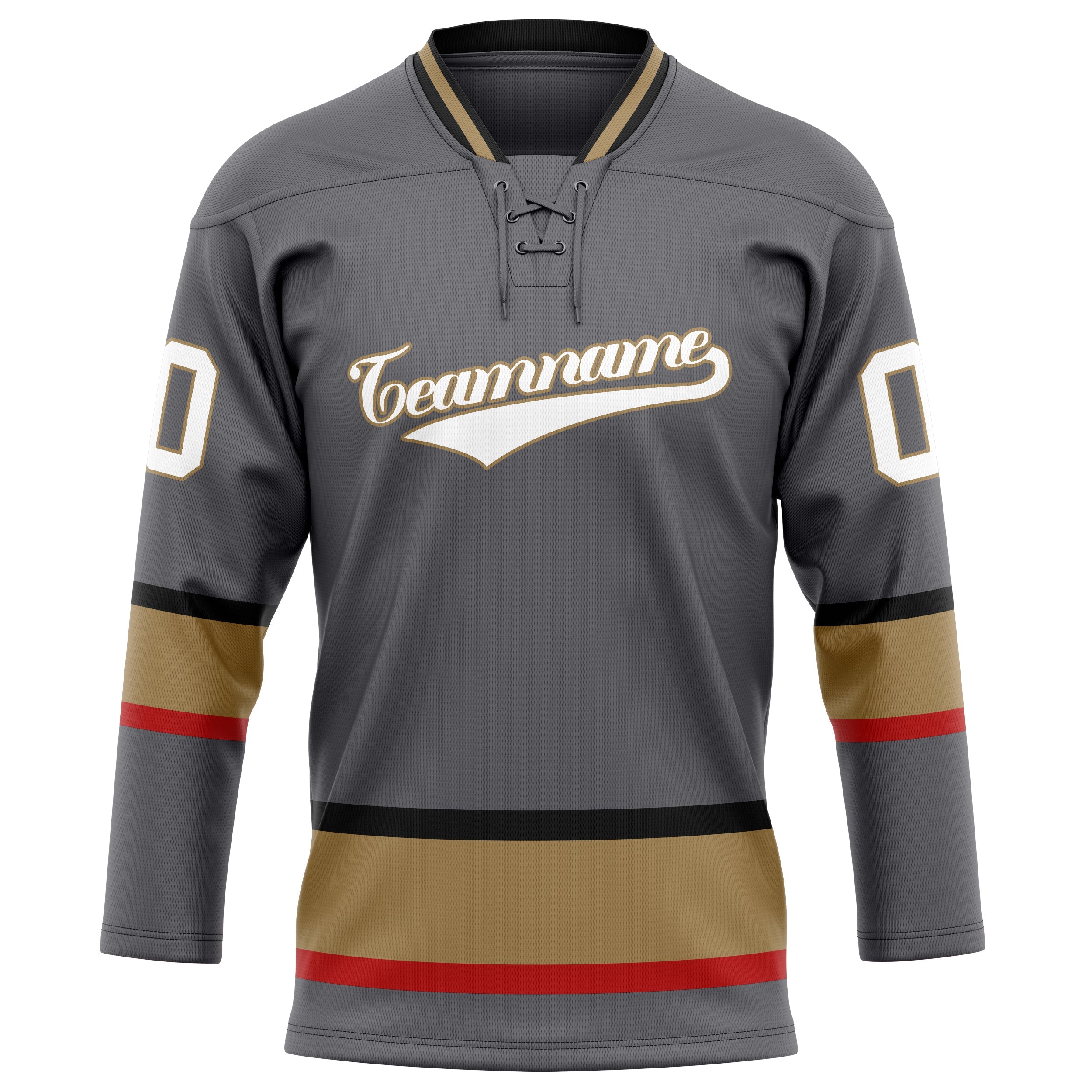 Custom Gray White Solid Colour Hockey Jersey