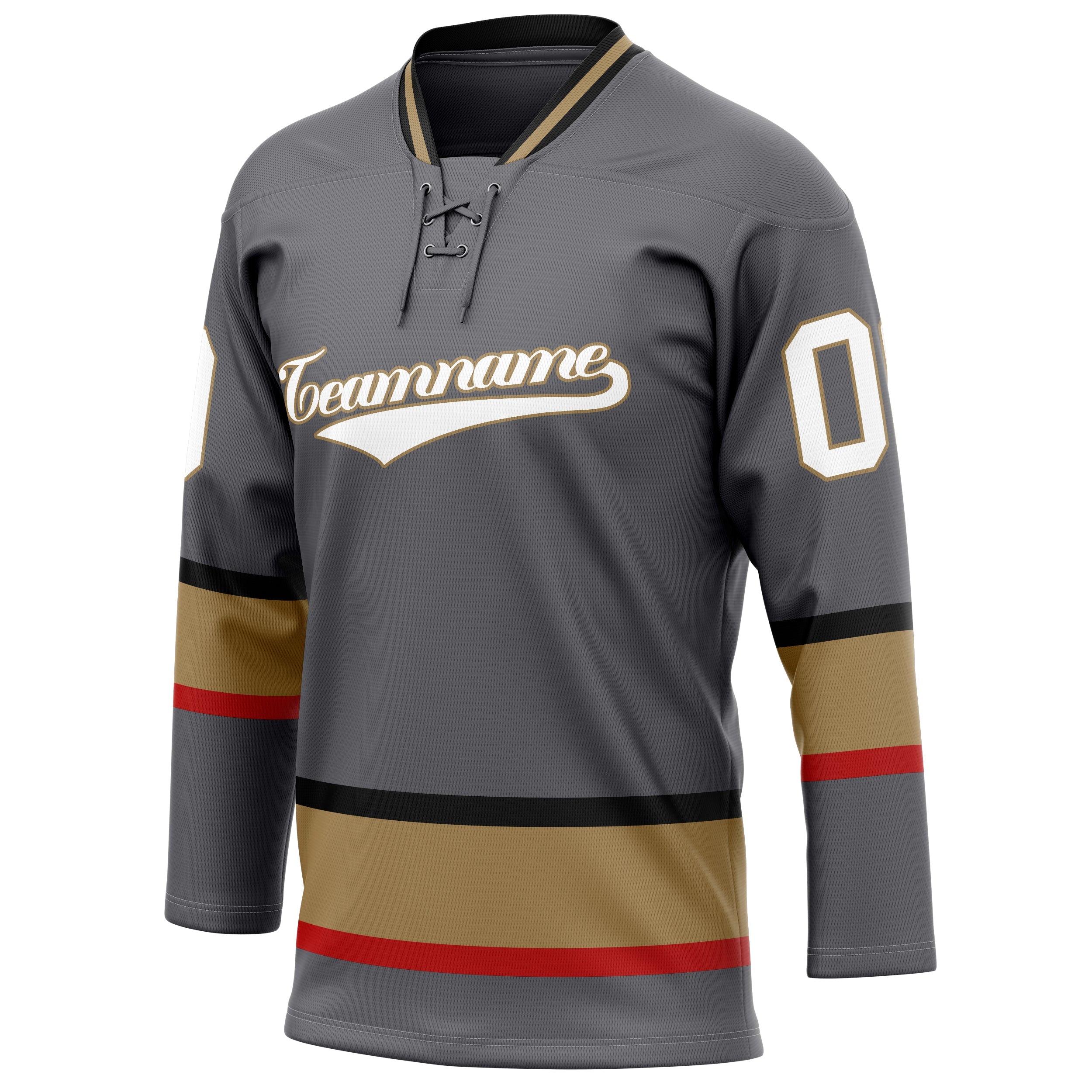 Custom Gray White Solid Colour Hockey Jersey