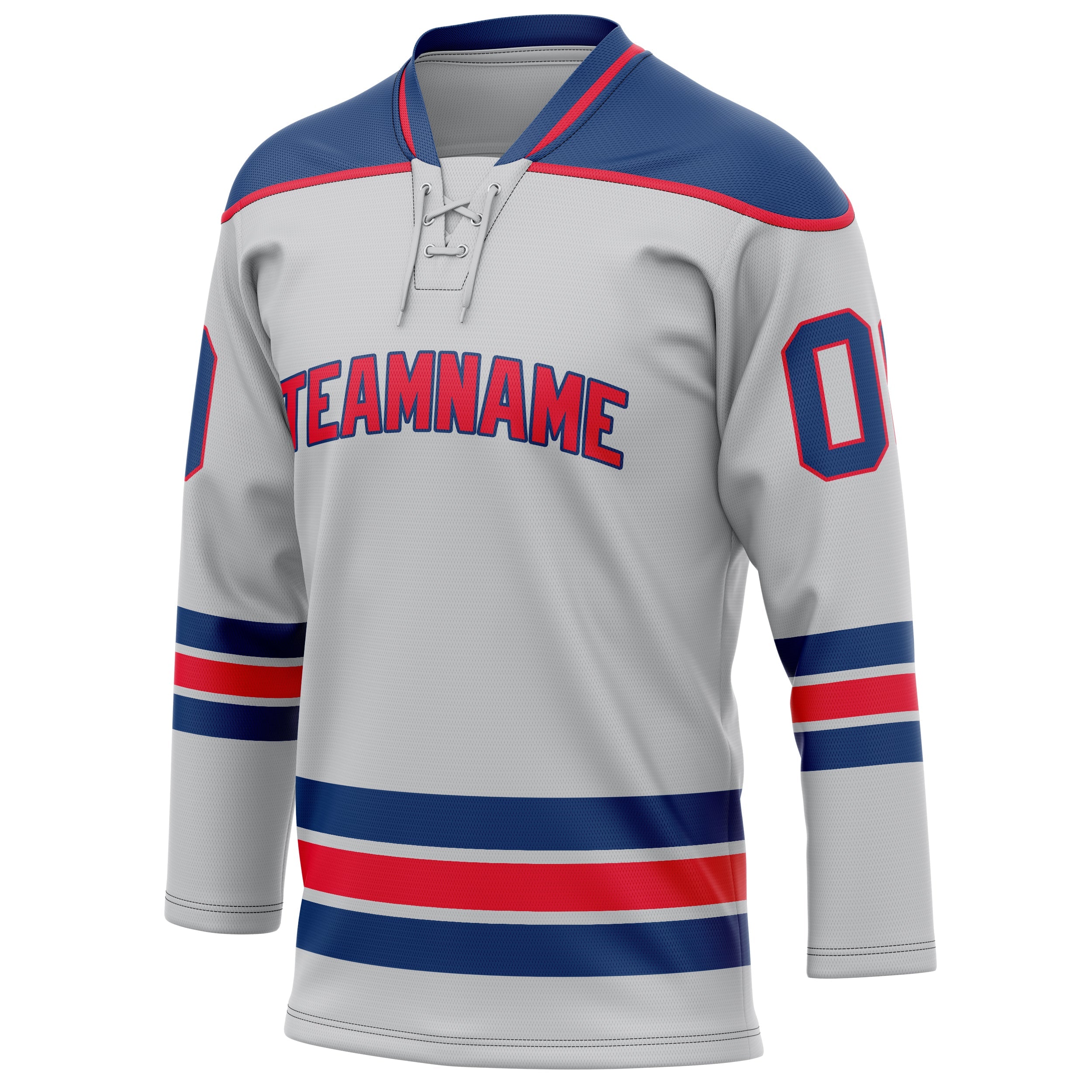 Custom Gray Royal Solid Colour Hockey Jersey