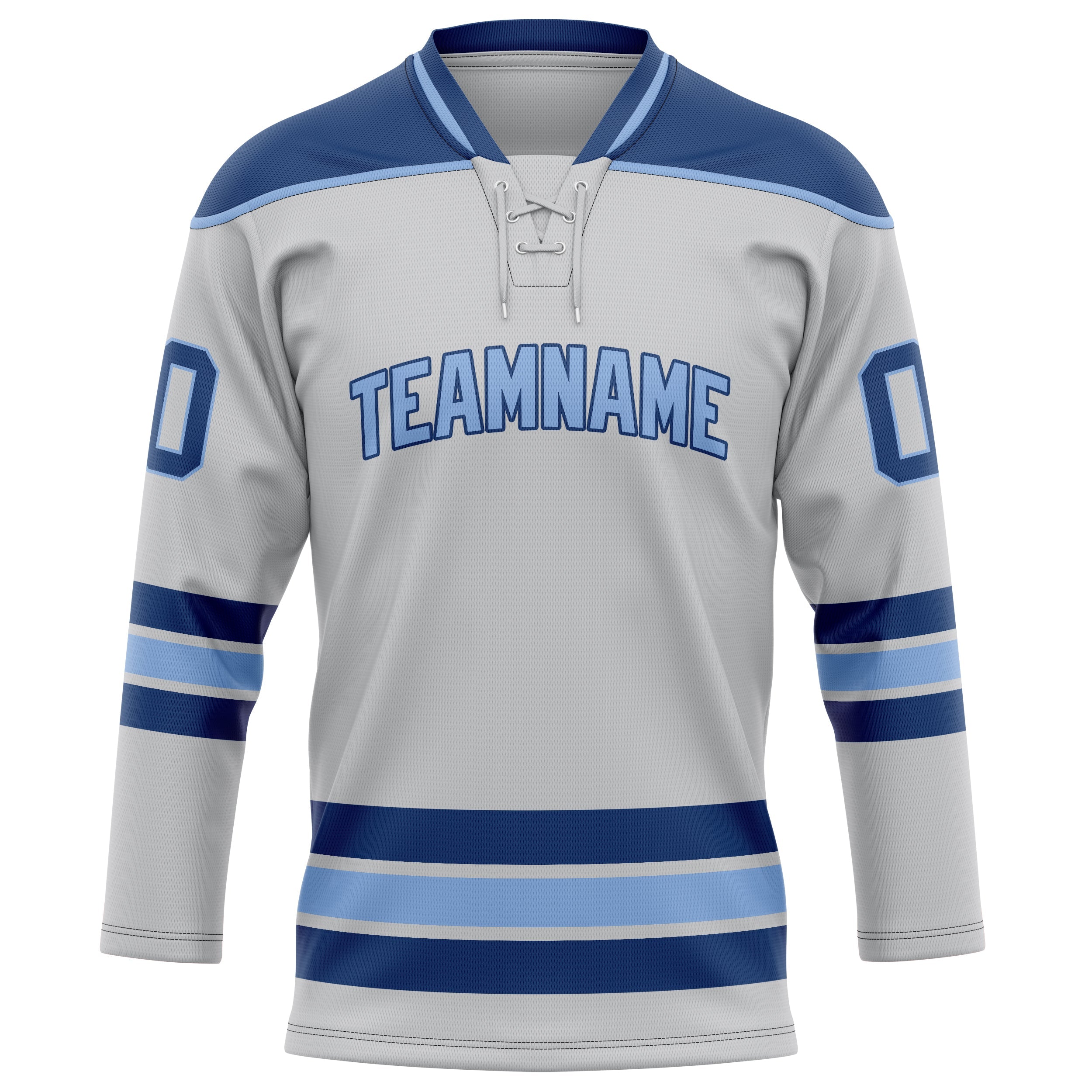 Custom Gray Royal Solid Colour Hockey Jersey