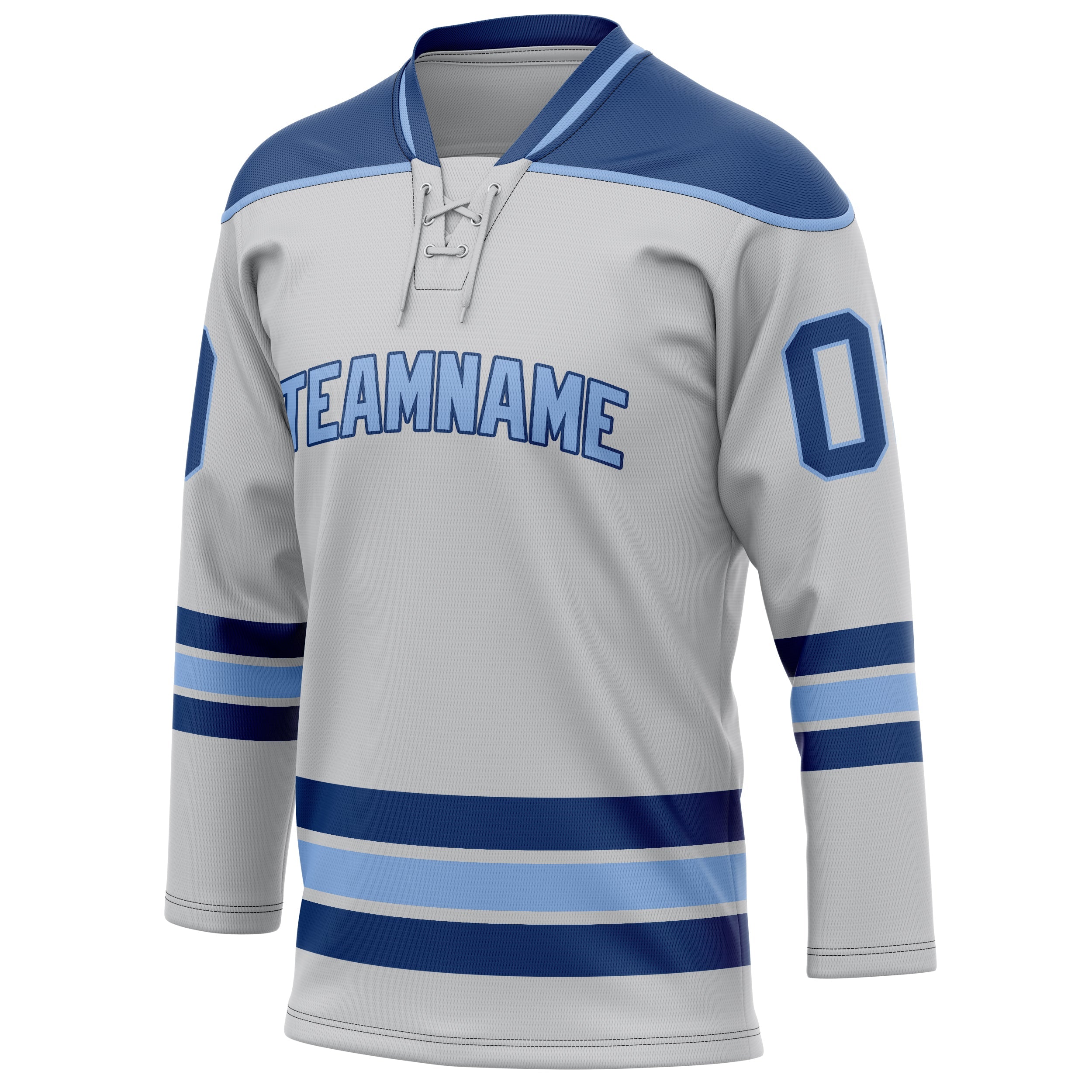 Custom Gray Royal Solid Colour Hockey Jersey