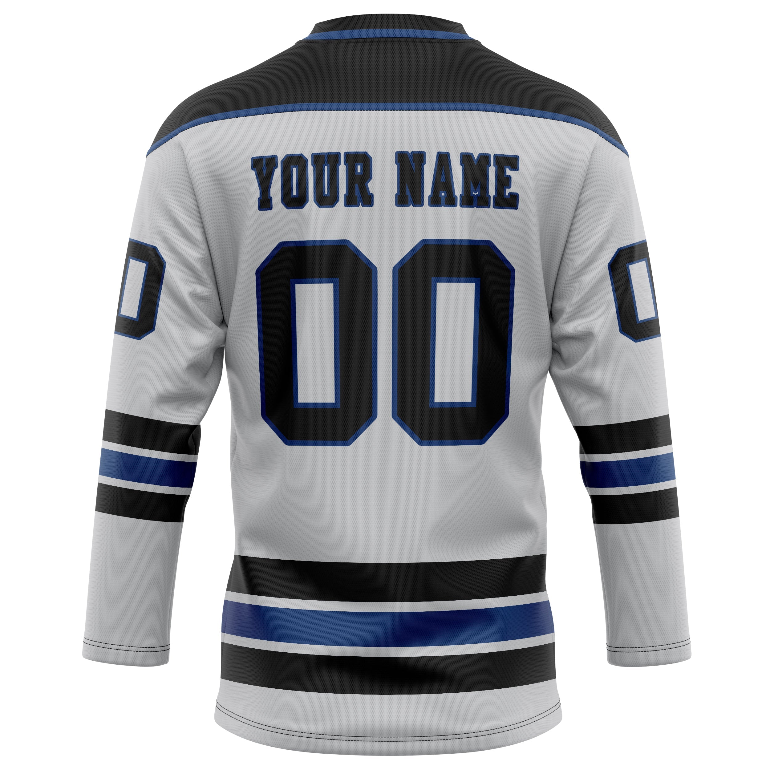 Custom Gray Black Solid Colour Hockey Jersey