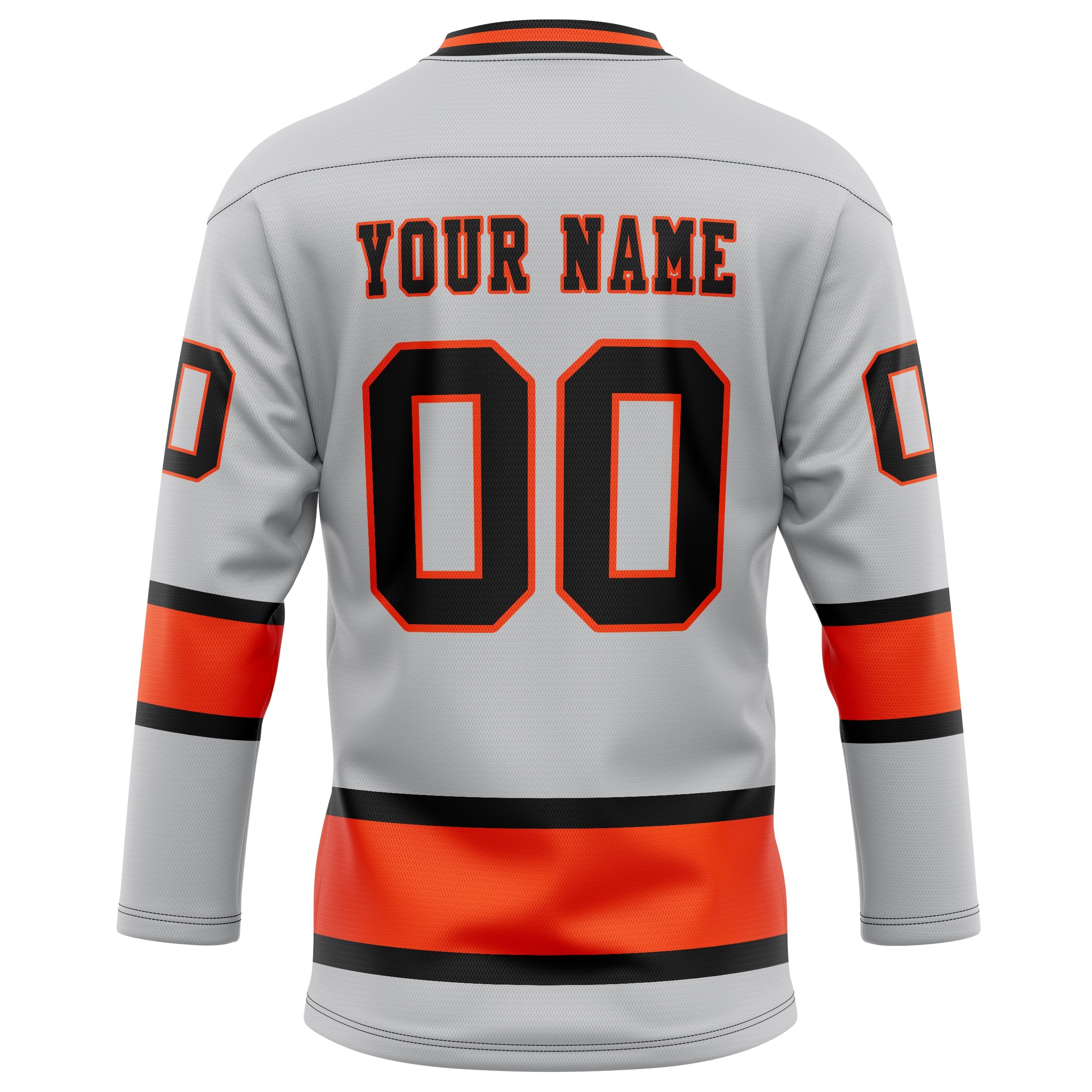 Custom Gray Red Solid Colour Hockey Jersey
