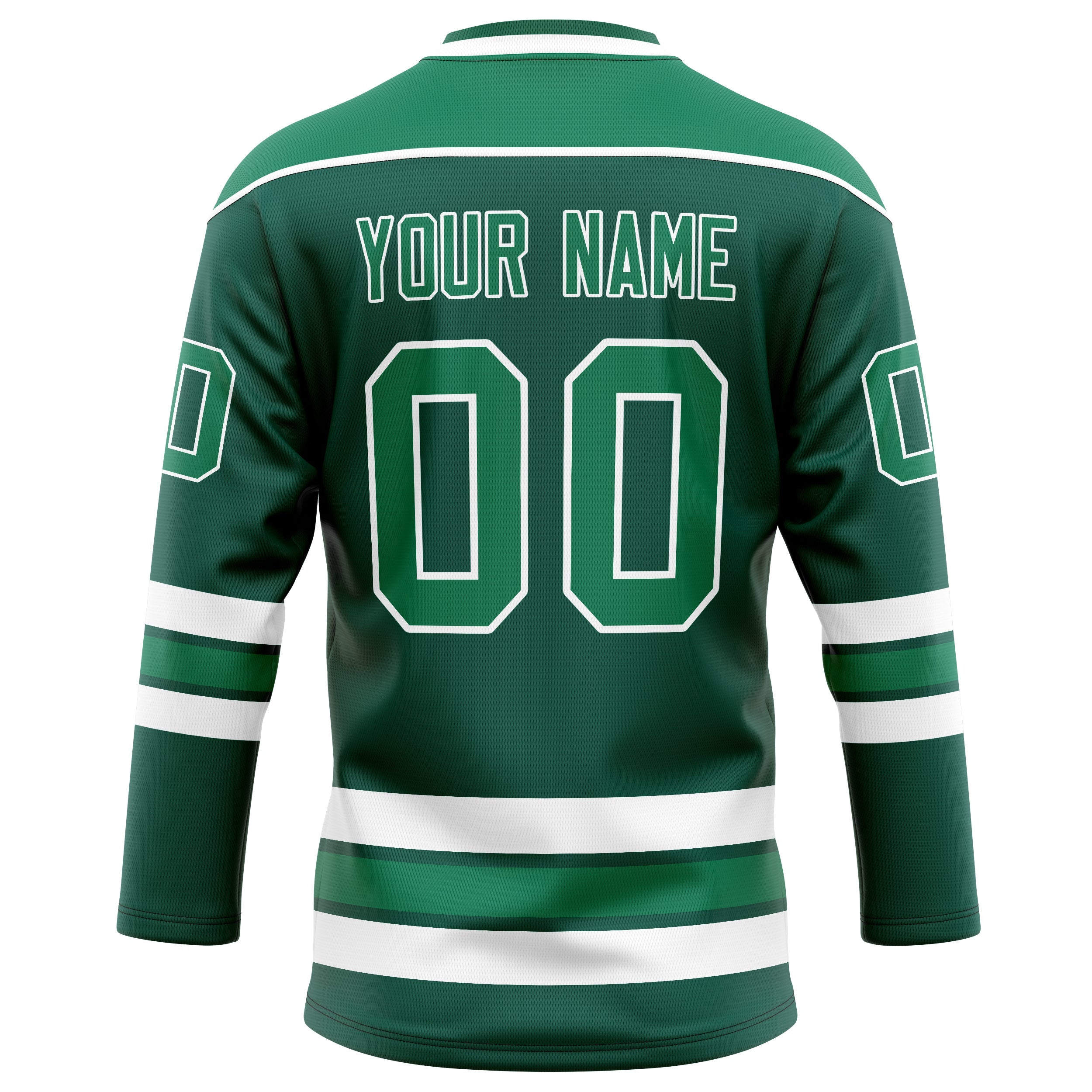 Custom Green White Solid Colour Hockey Jersey