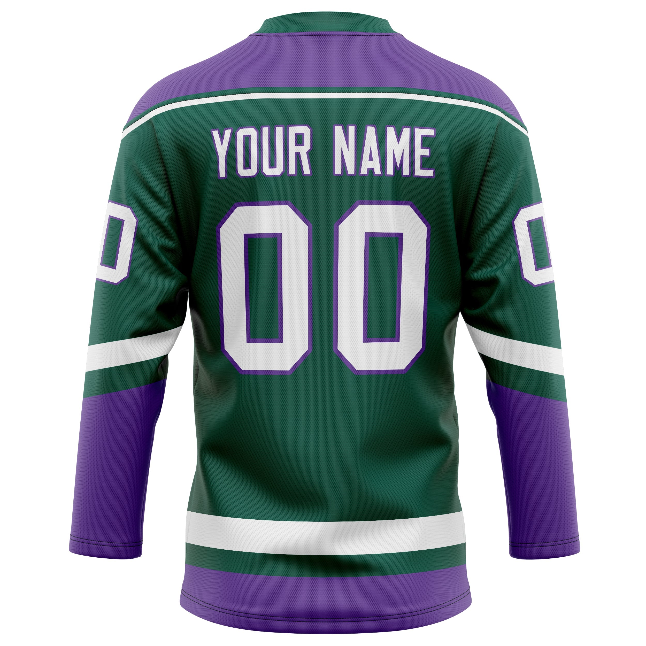 Custom Green Purple Solid Colour Hockey Jersey