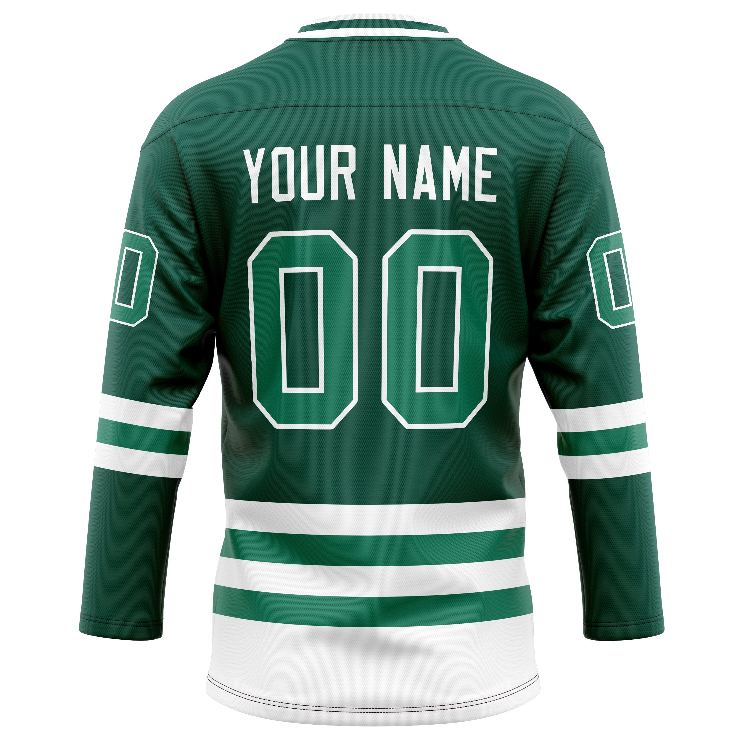 Custom Green White Solid Colour Hockey Jersey