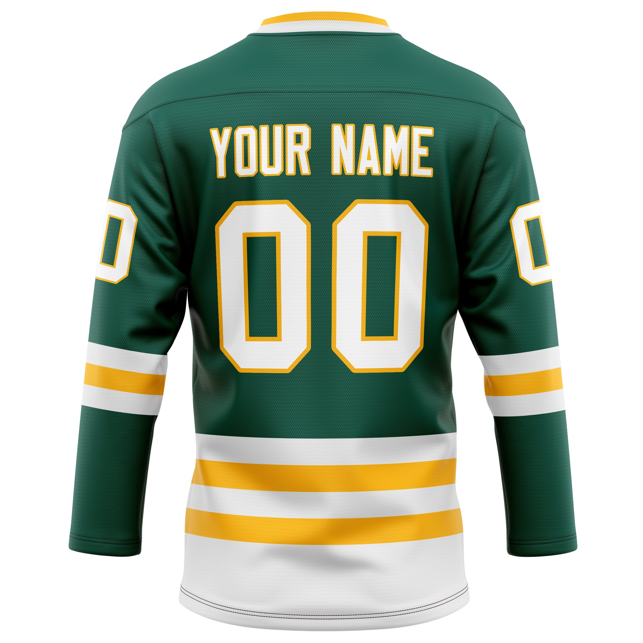 Custom Green White Solid Colour Hockey Jersey