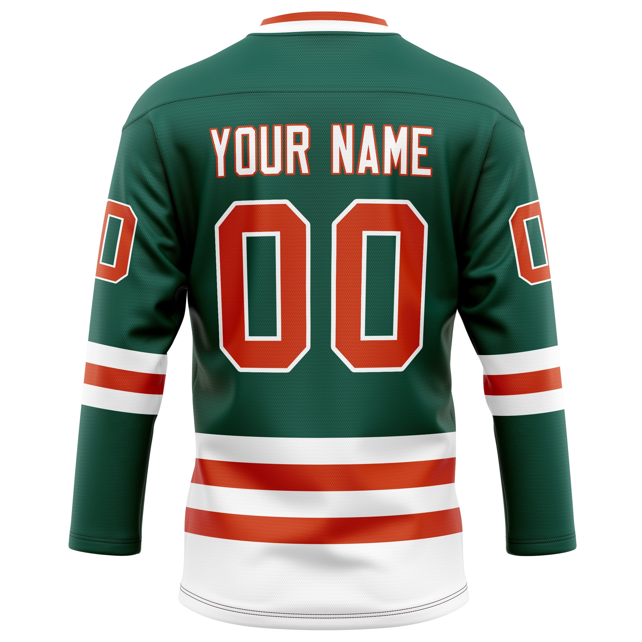 Custom Green Red Solid Colour Hockey Jersey