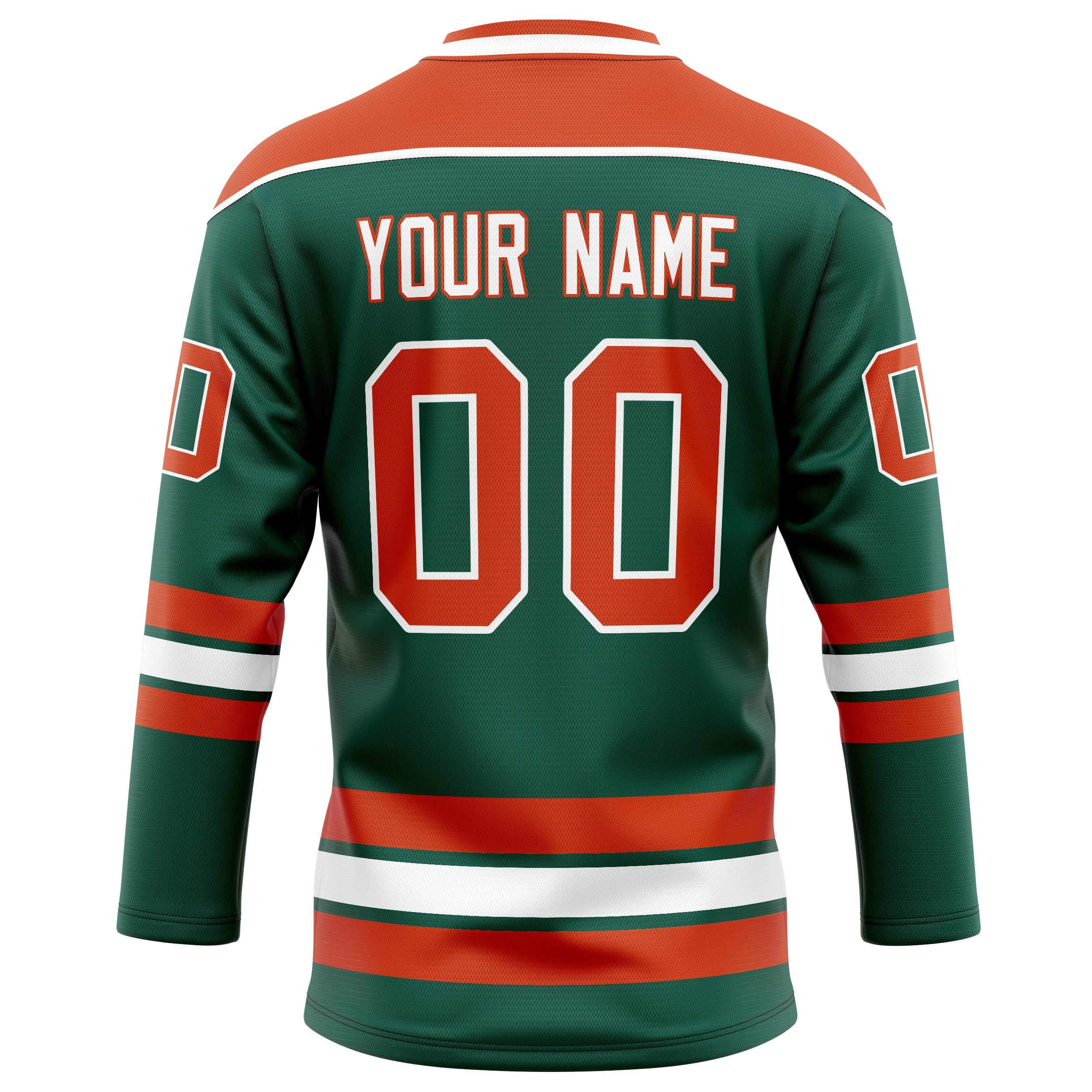 Custom Green Red Solid Colour Hockey Jersey