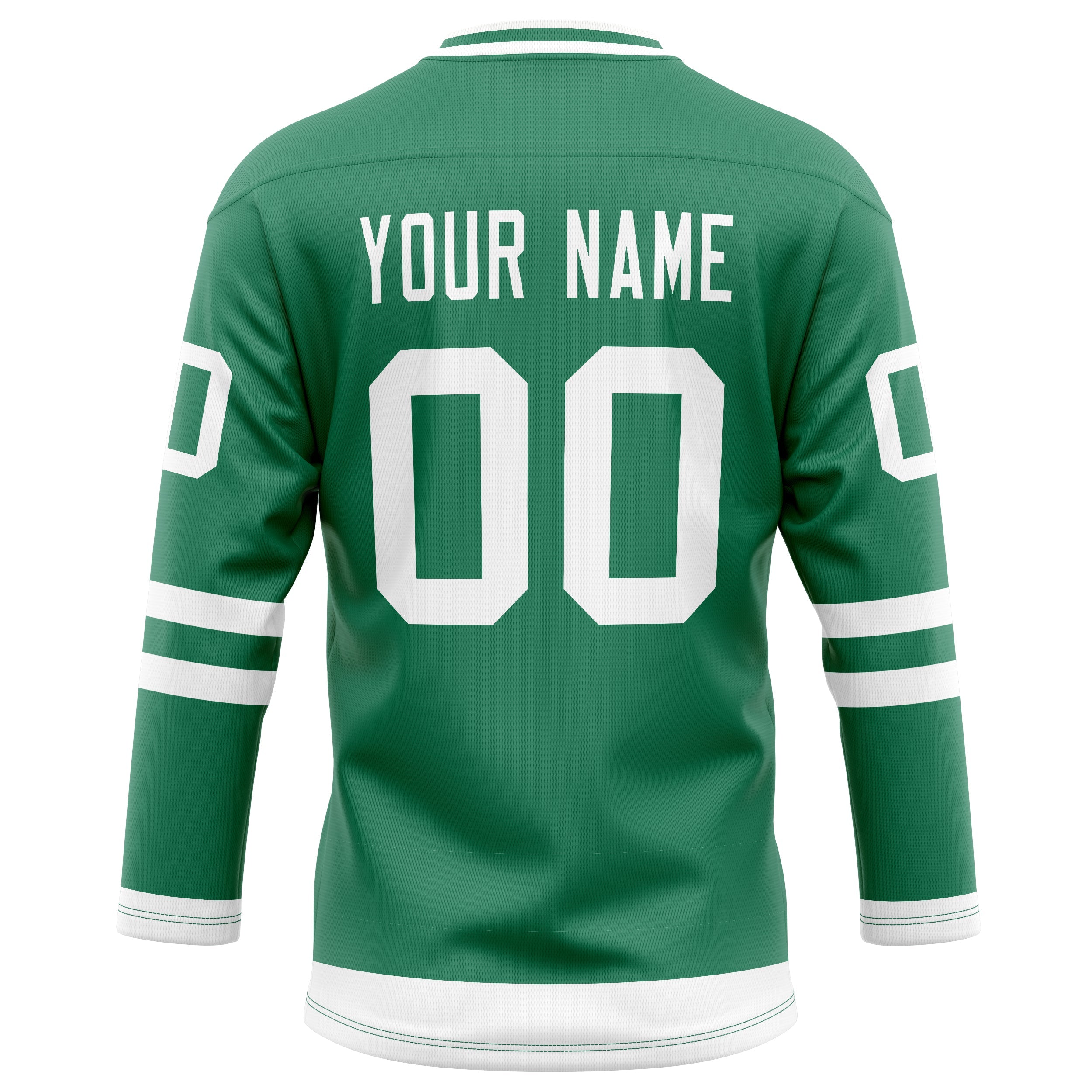 Custom Green White Solid Colour Hockey Jersey