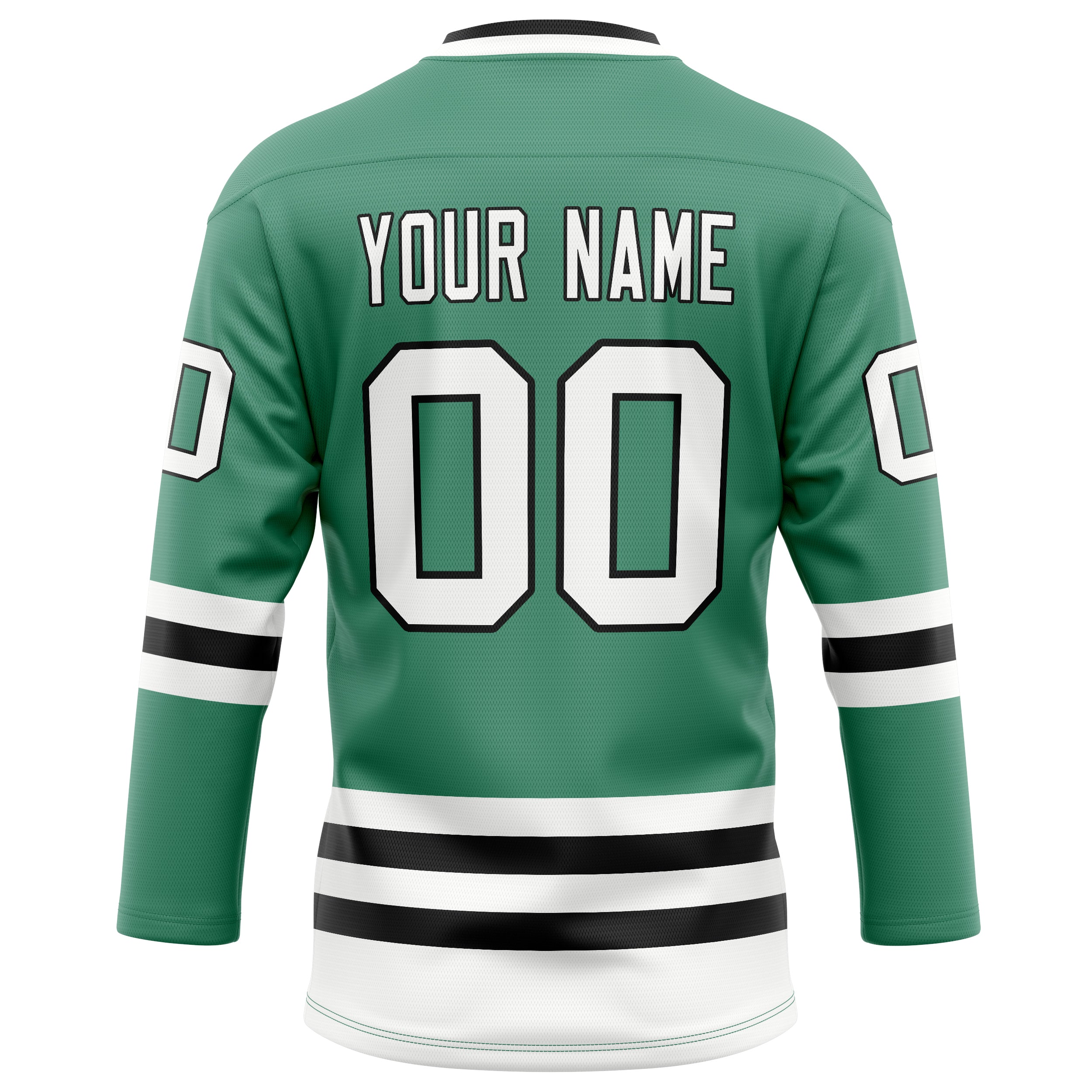 Custom Green White Solid Colour Hockey Jersey