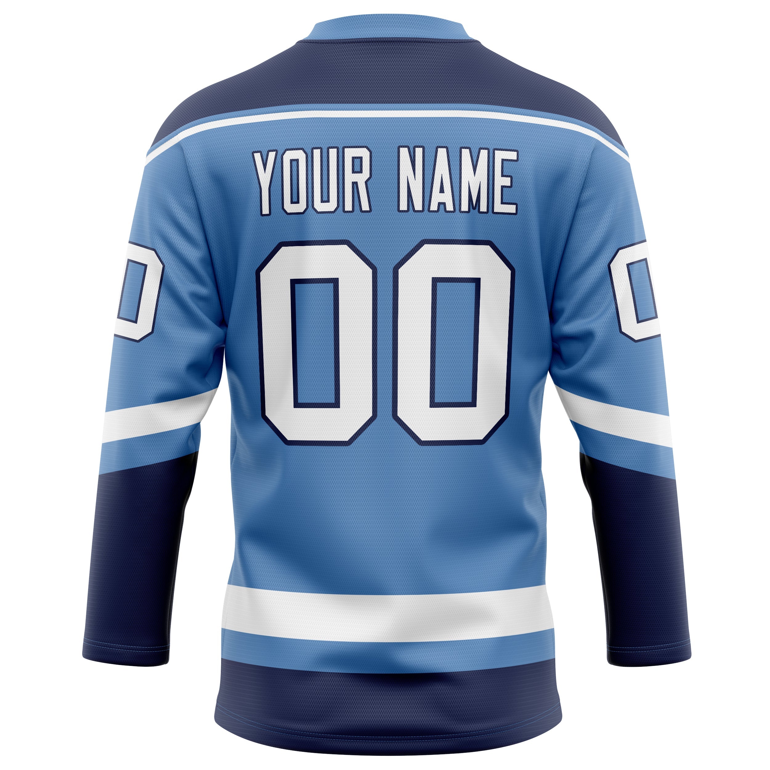 Custom Light Blue Navy Solid Colour Hockey Jersey