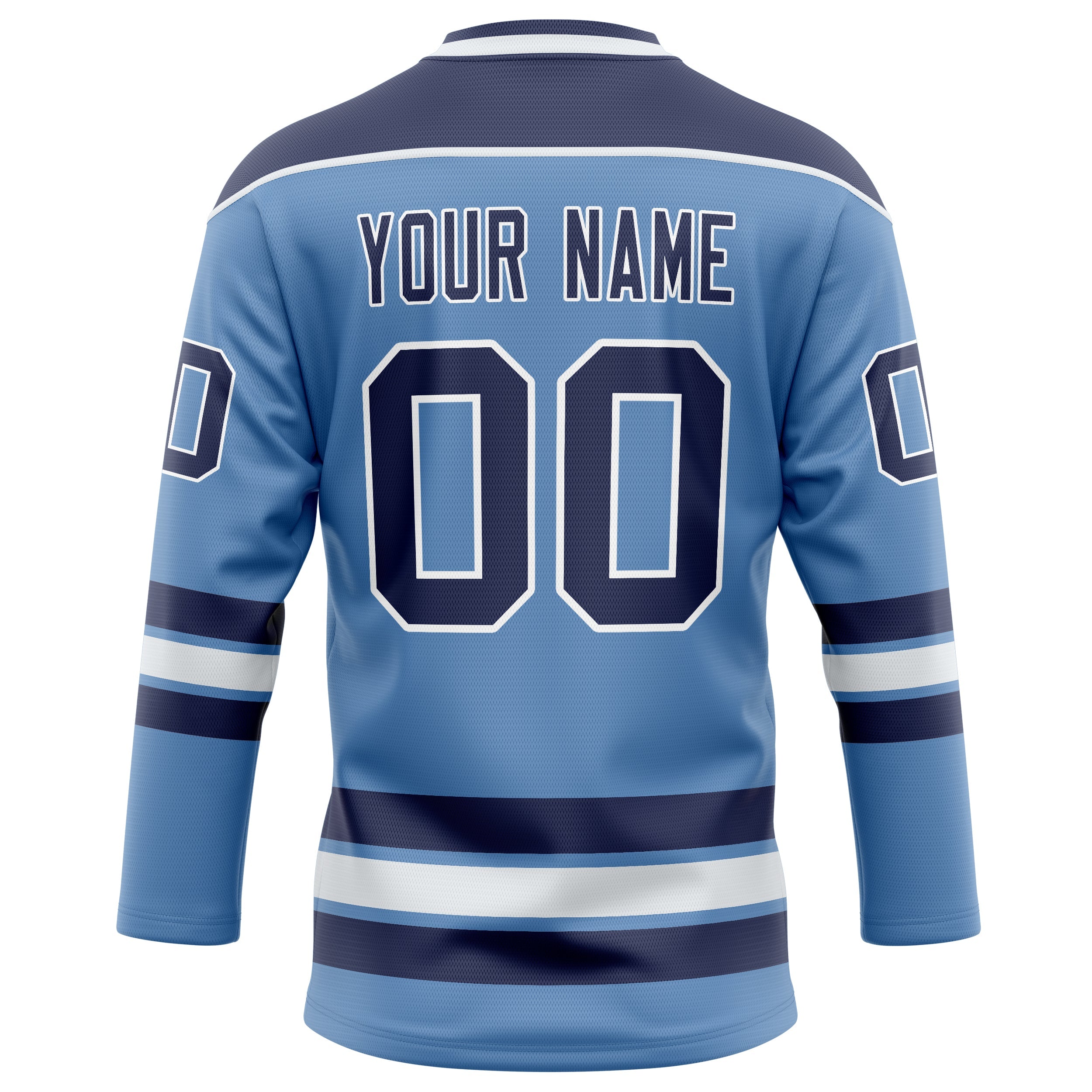 Custom Light Blue Navy Solid Colour Hockey Jersey
