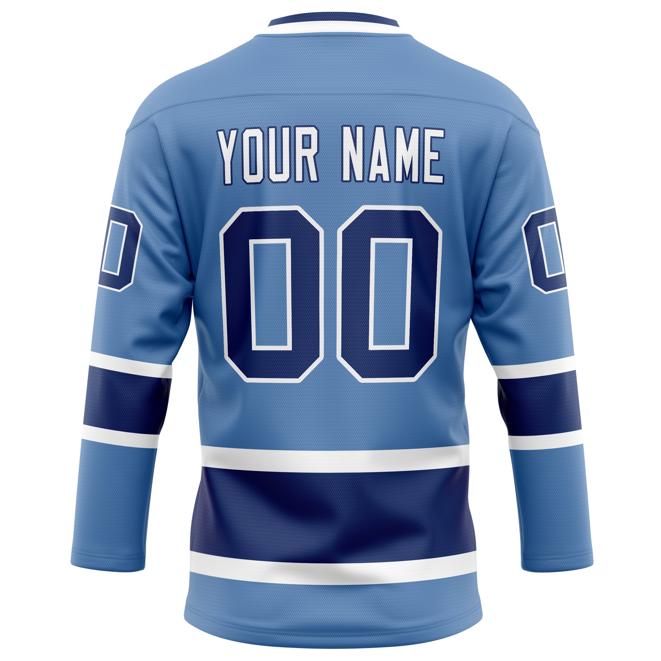 Custom Light Blue Navy Solid Colour Hockey Jersey