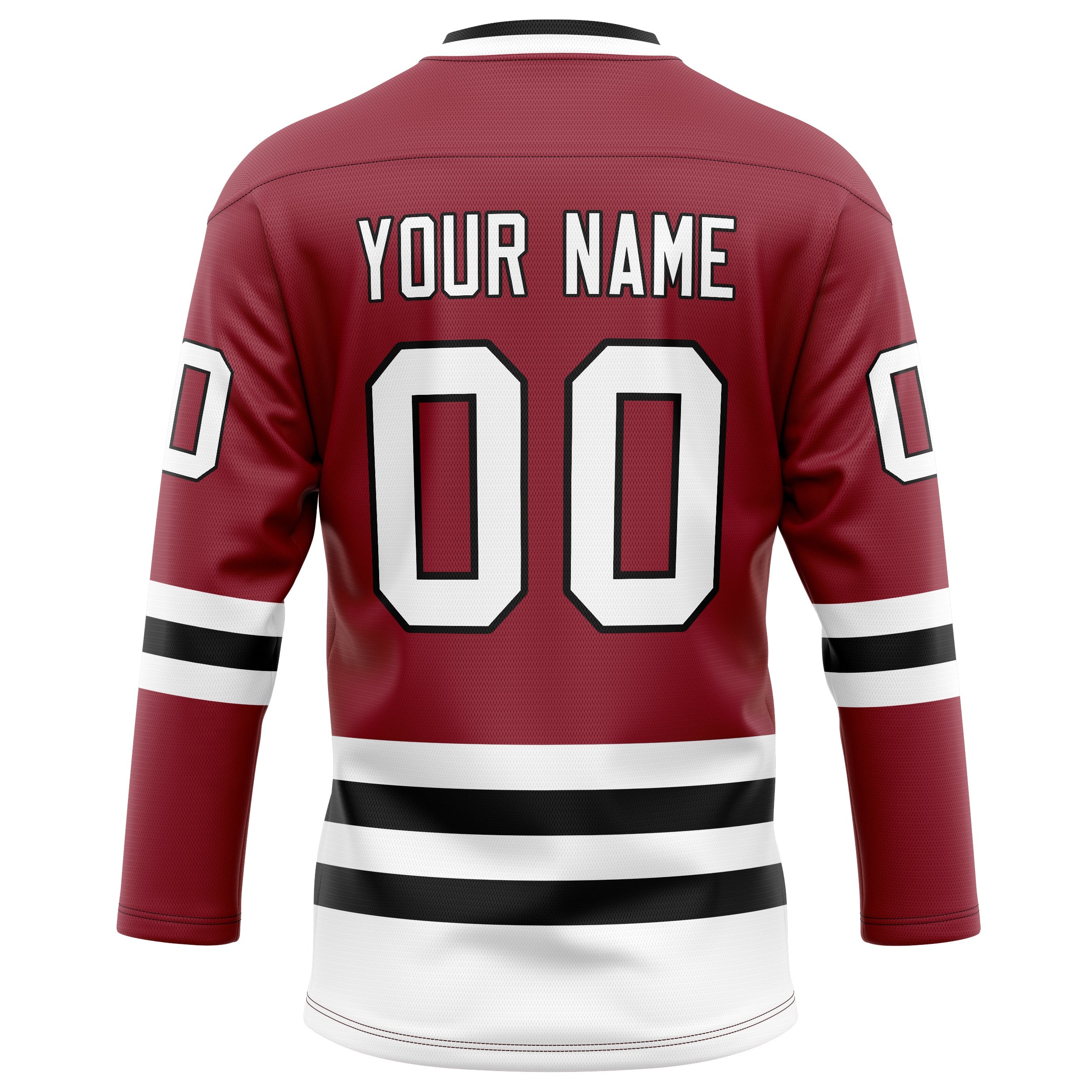 Custom Maroon Black Solid Colour Hockey Jersey