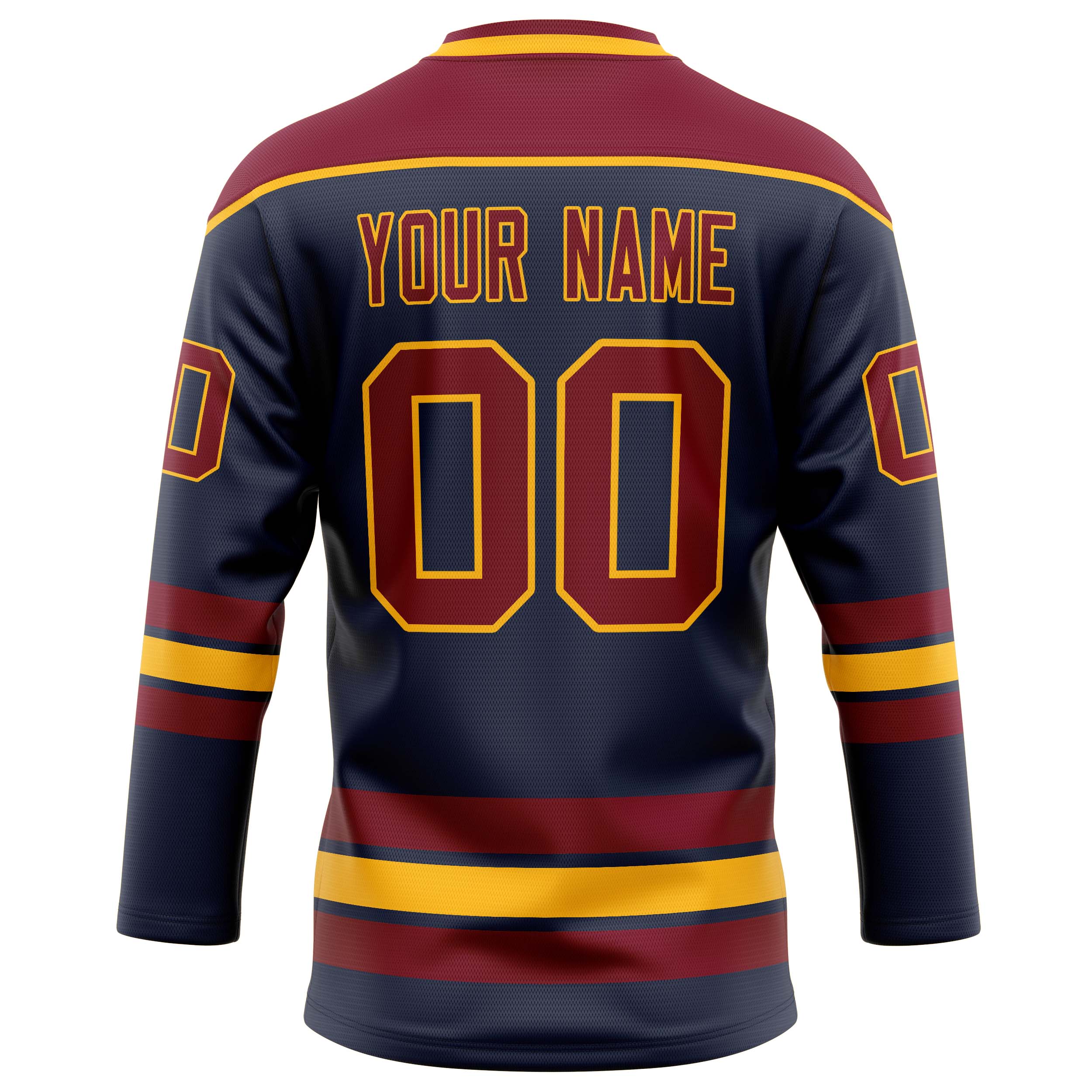 Custom Navy Maroon Solid Colour Hockey Jersey