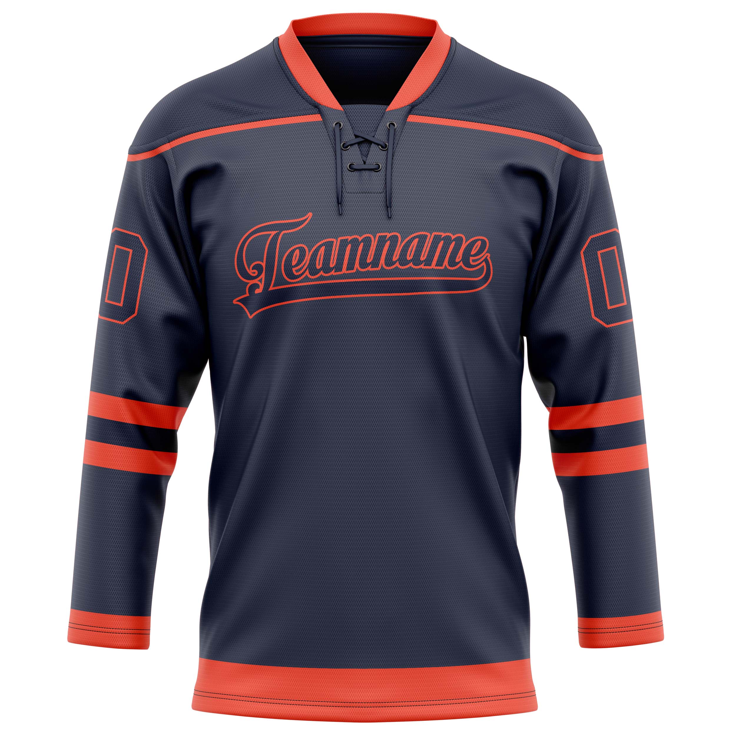 Custom Navy Red Solid Colour Hockey Jersey