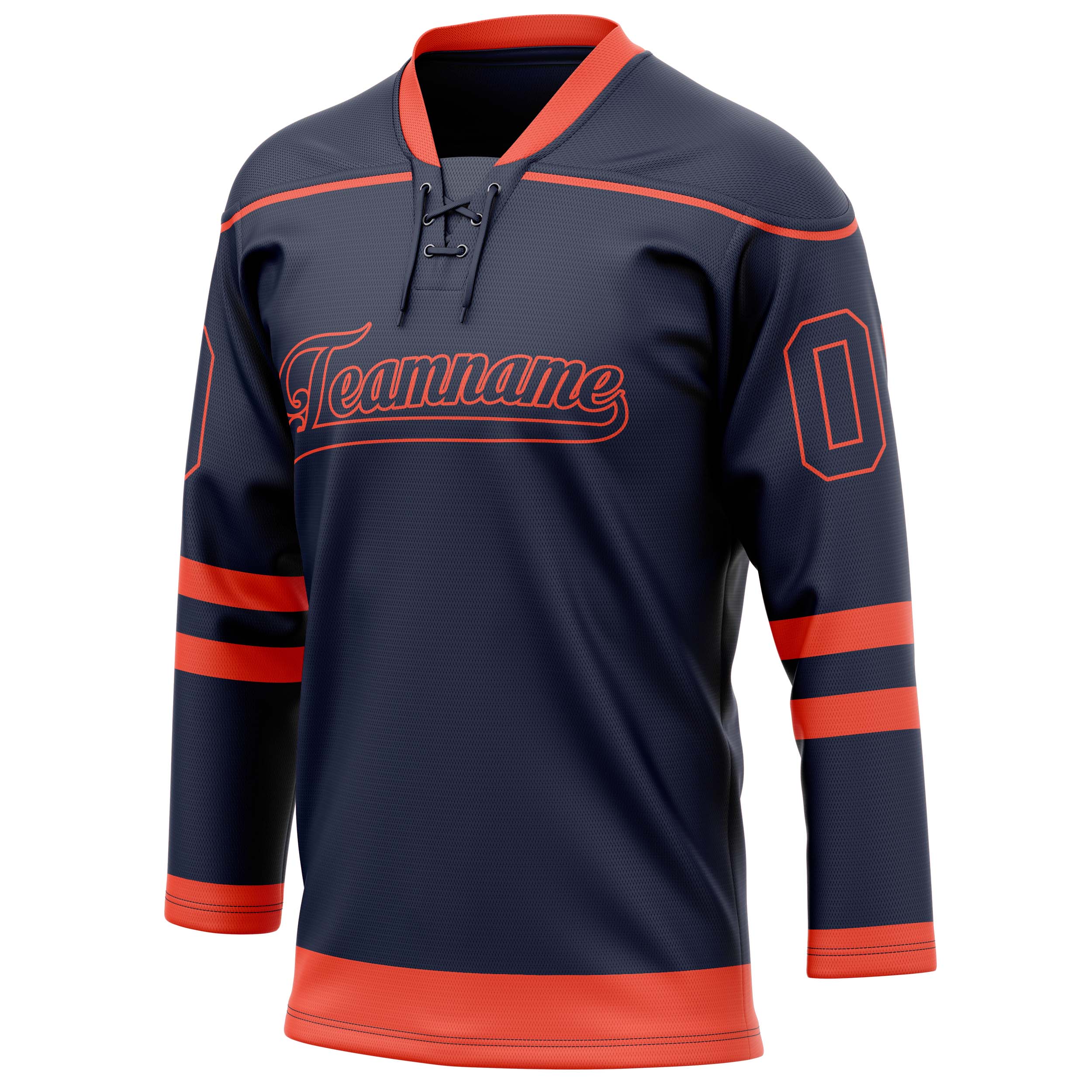 Custom Navy Red Solid Colour Hockey Jersey