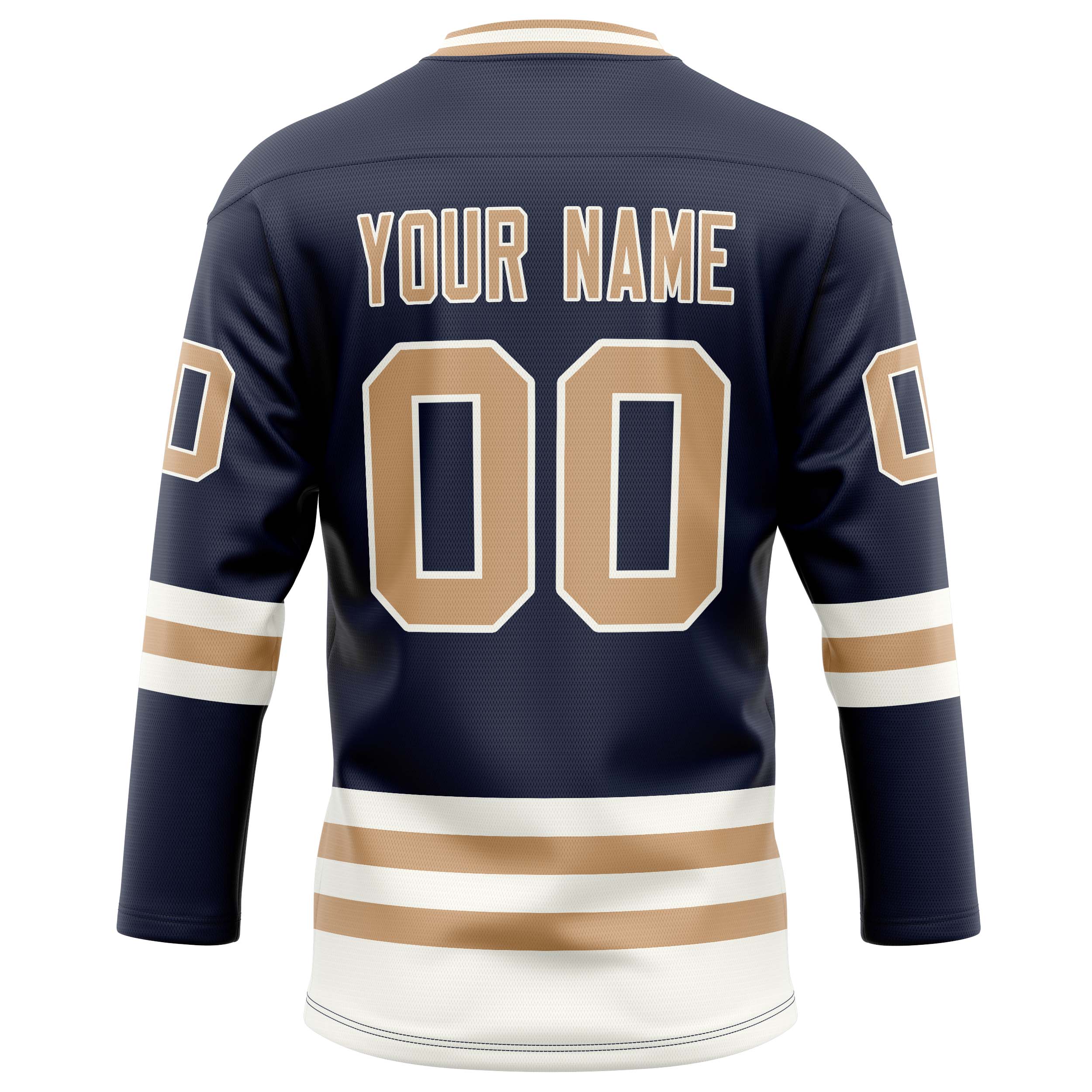 Custom Navy Brown Solid Colour Hockey Jersey