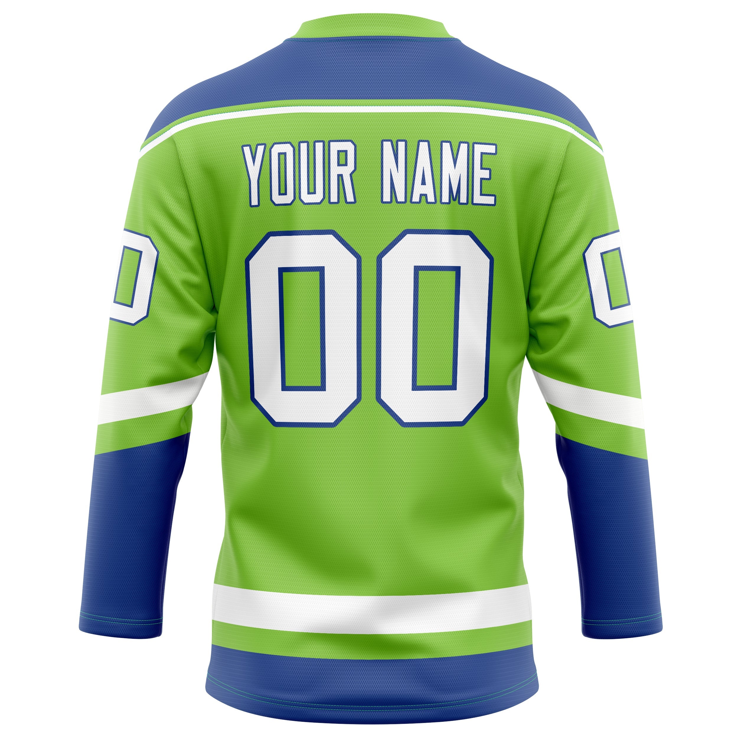 Custom Neon Green Royal Solid Colour Hockey Jersey