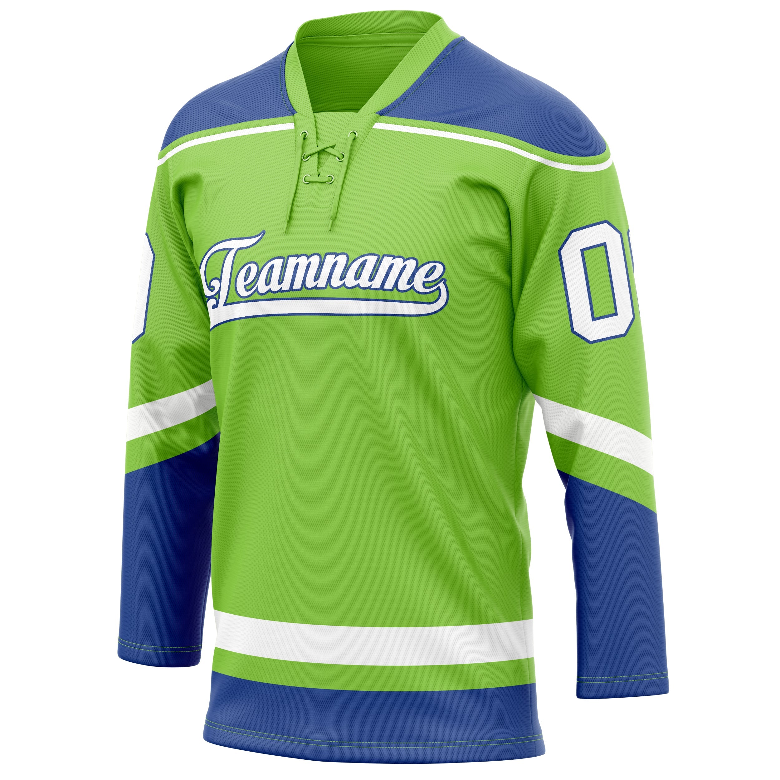 Custom Neon Green Royal Solid Colour Hockey Jersey