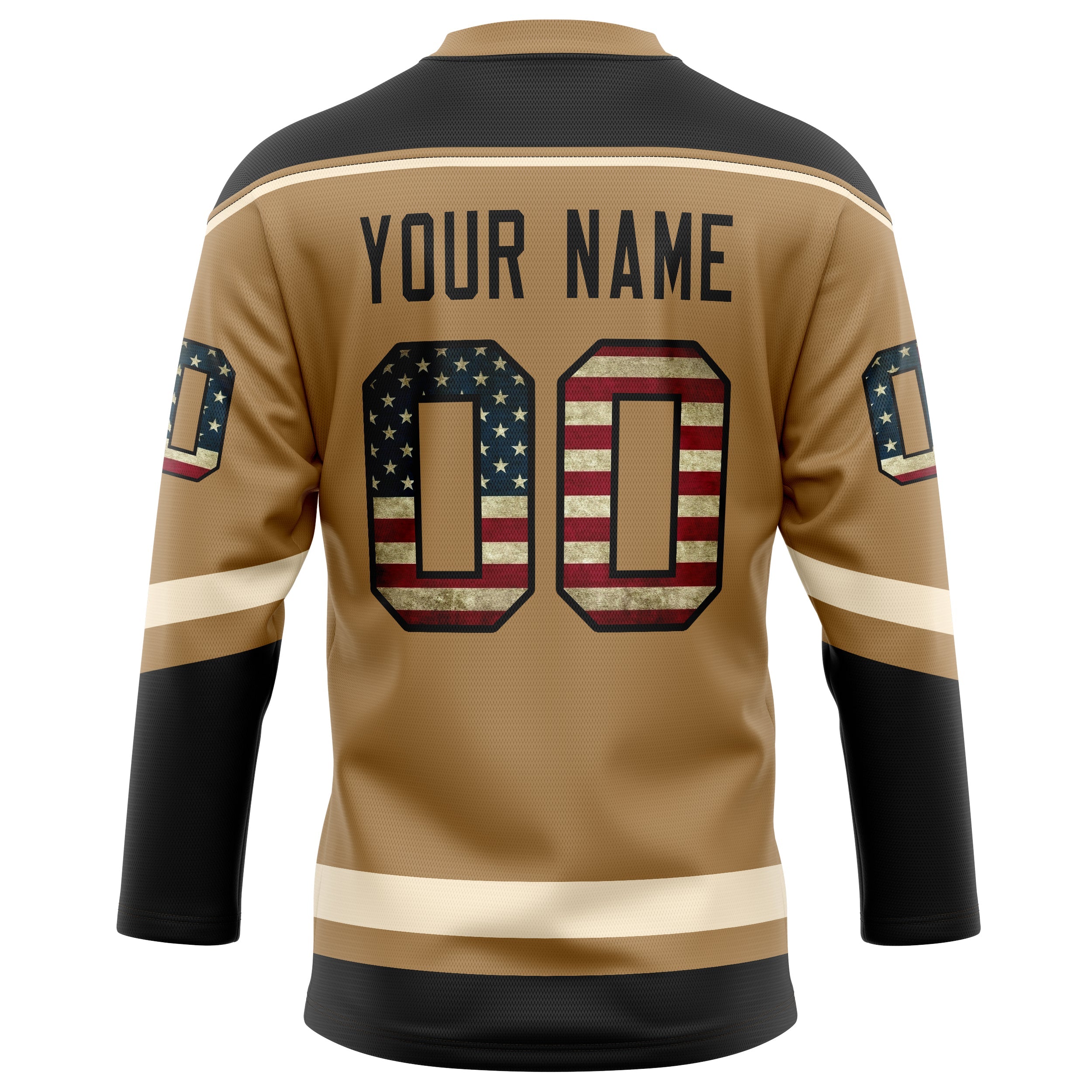 Custom Old Gold Cream Solid Colour Hockey Jersey