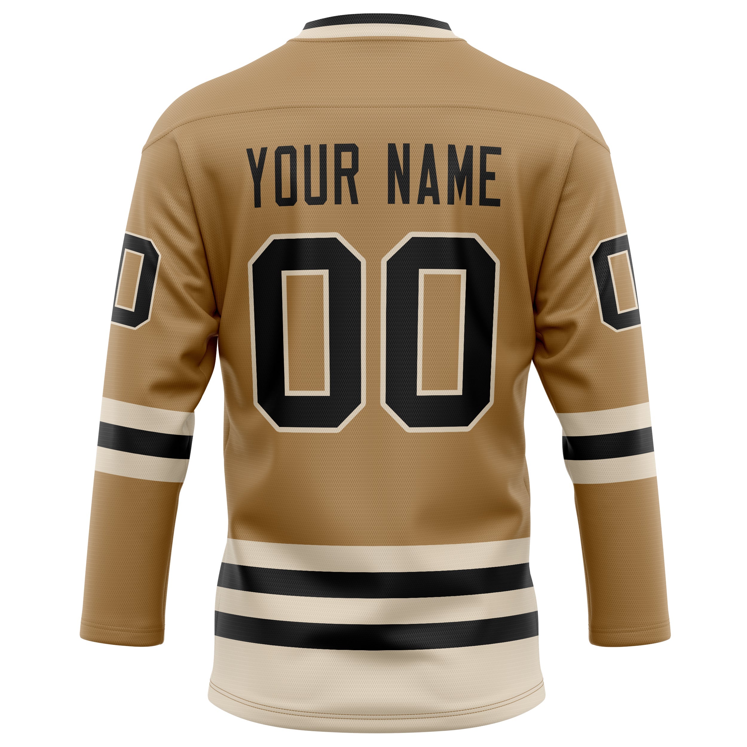 Custom Old Gold Cream Solid Colour Hockey Jersey