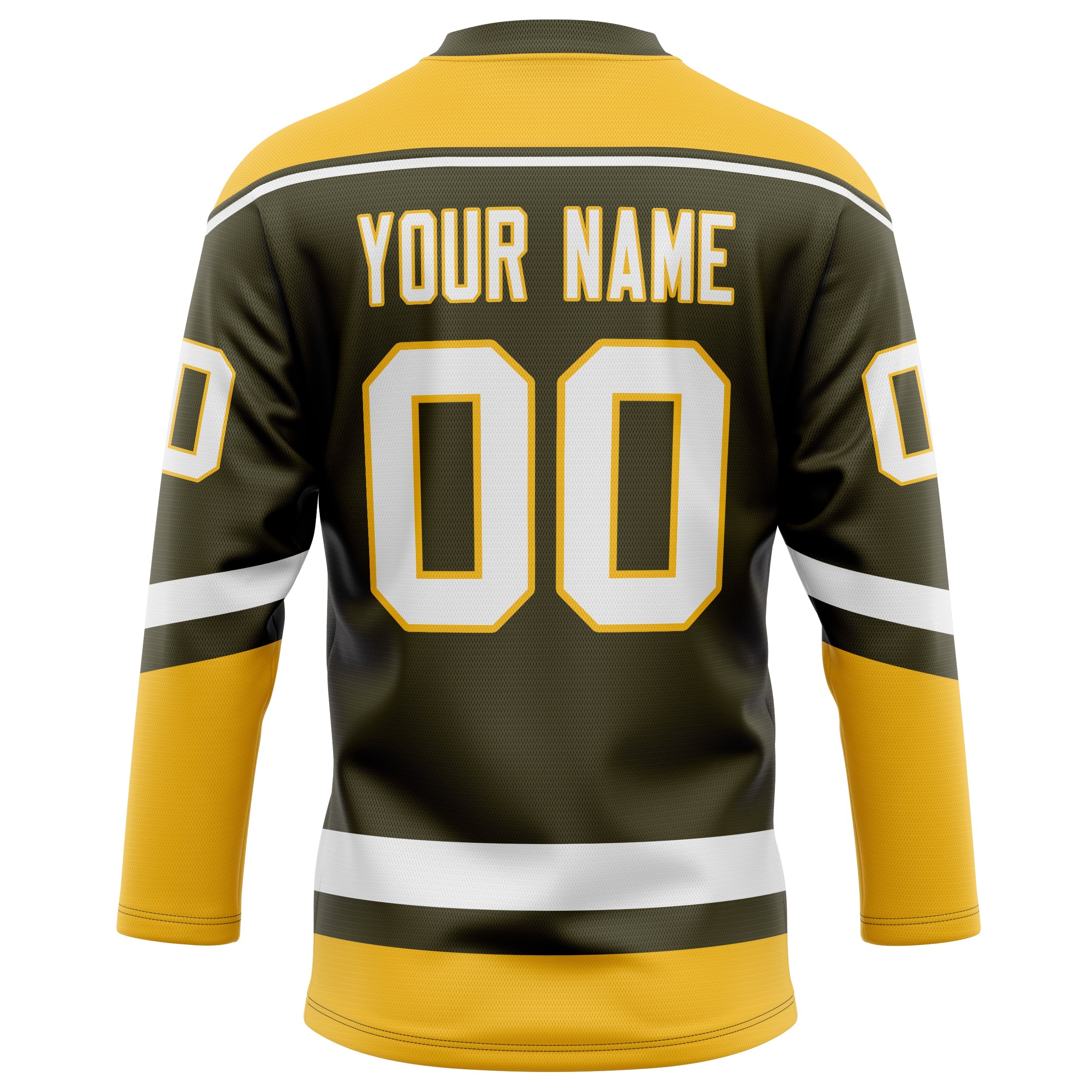 Custom Olive Gold Solid Colour Hockey Jersey