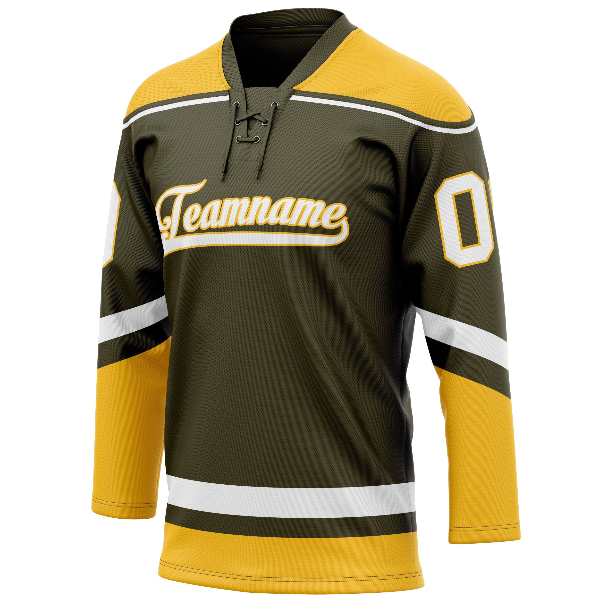 Custom Olive Gold Solid Colour Hockey Jersey