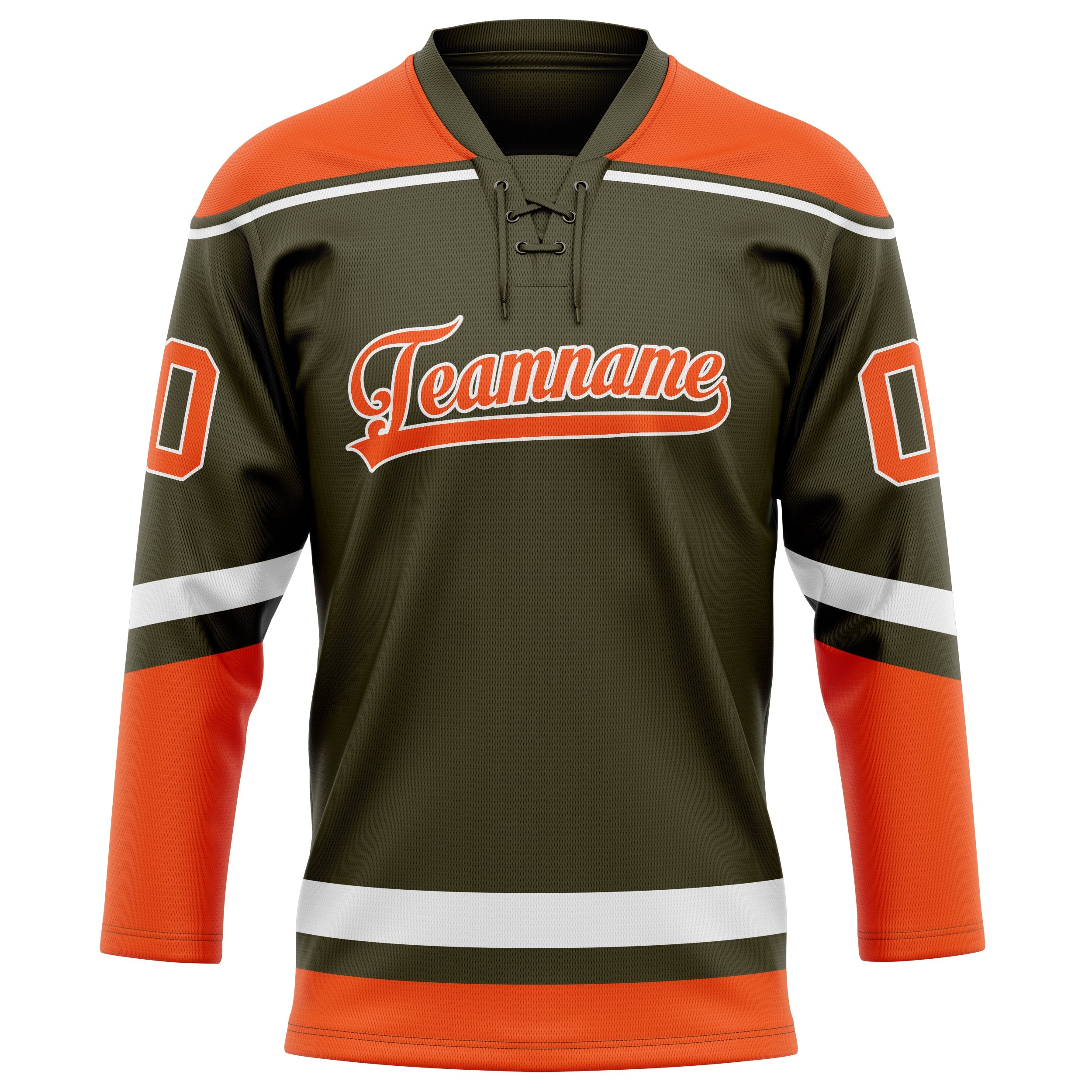 Custom Olive Red Solid Colour Hockey Jersey