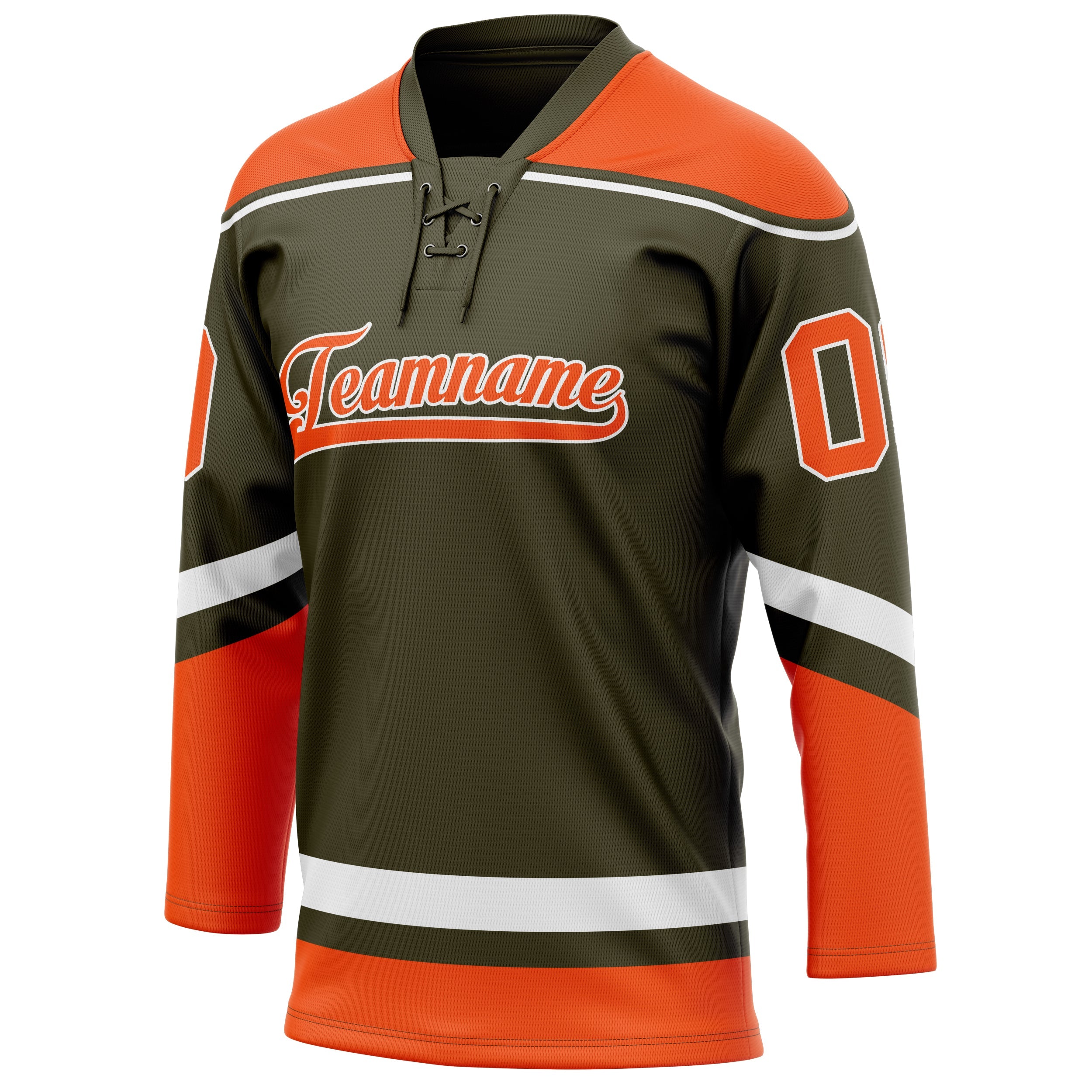 Custom Olive Red Solid Colour Hockey Jersey