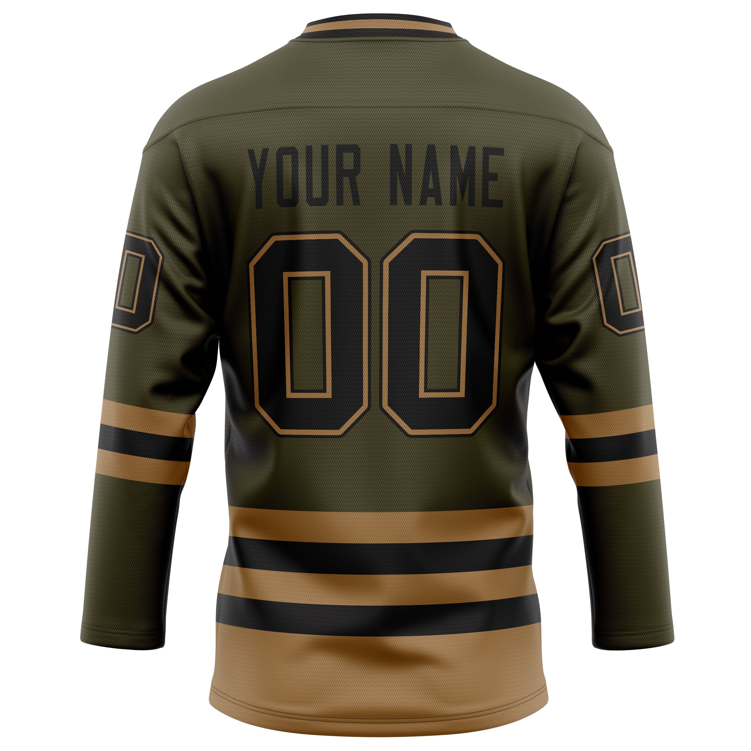 Custom Olive Black Solid Colour Hockey Jersey