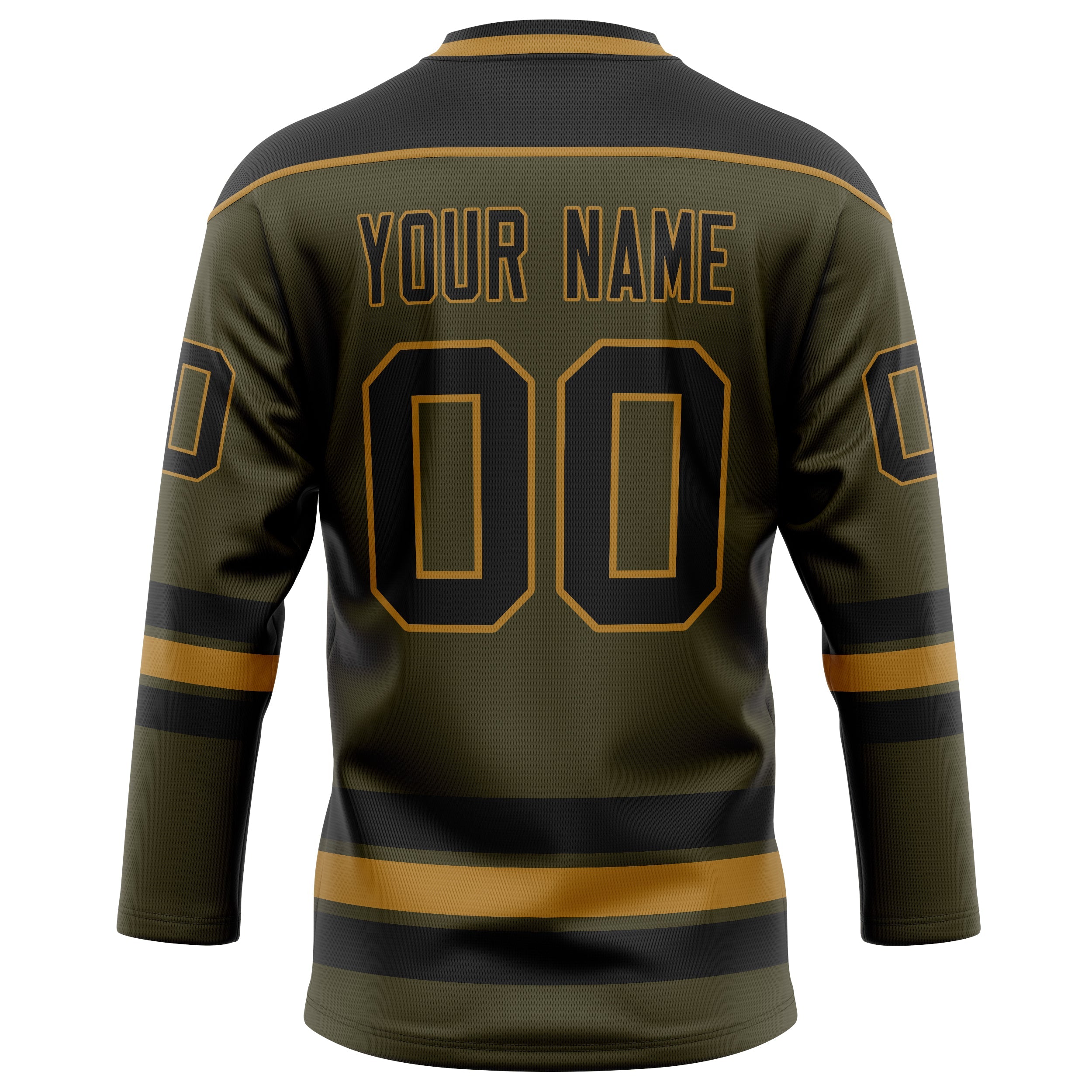 Custom Olive Black Solid Colour Hockey Jersey