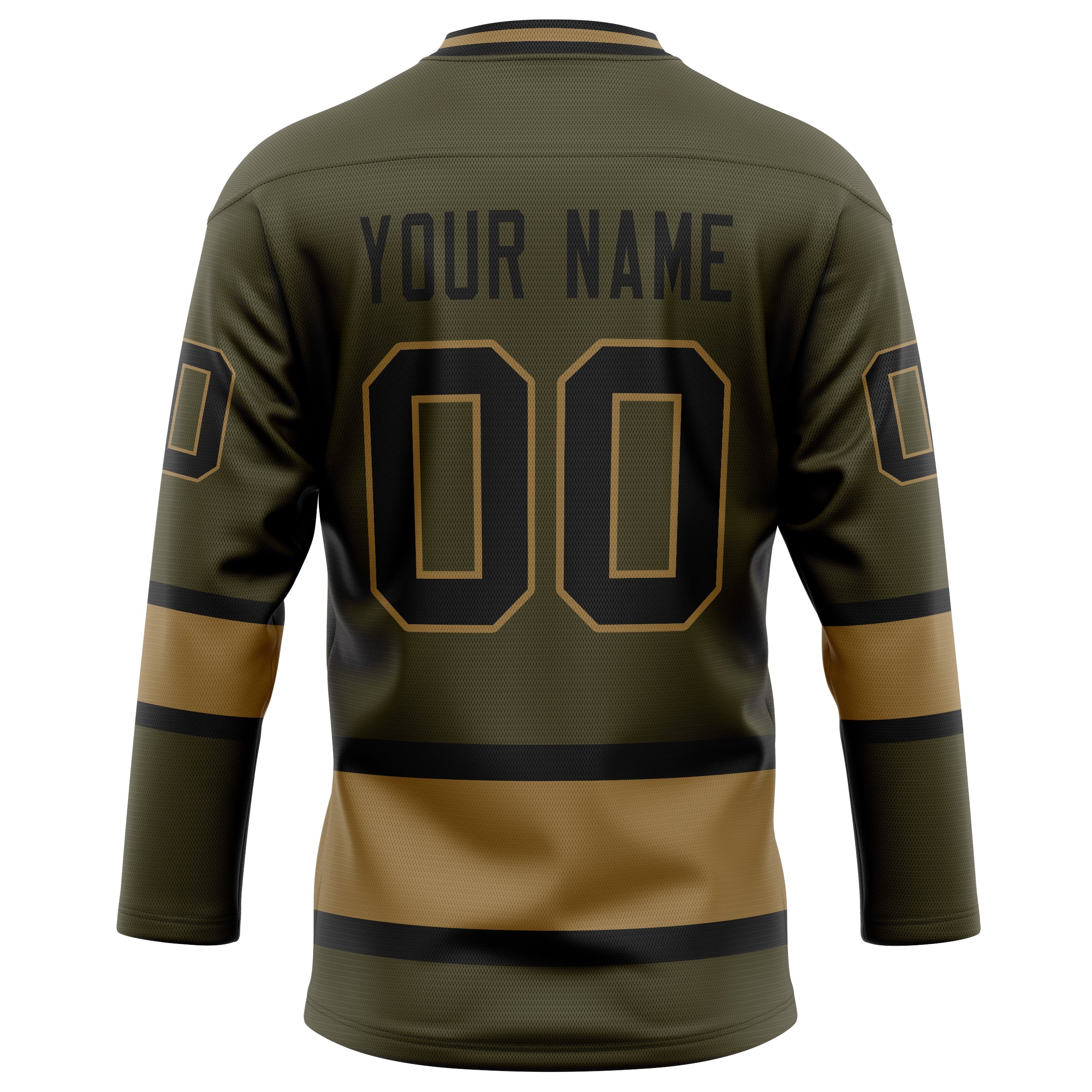 Custom Olive Black Solid Colour Hockey Jersey