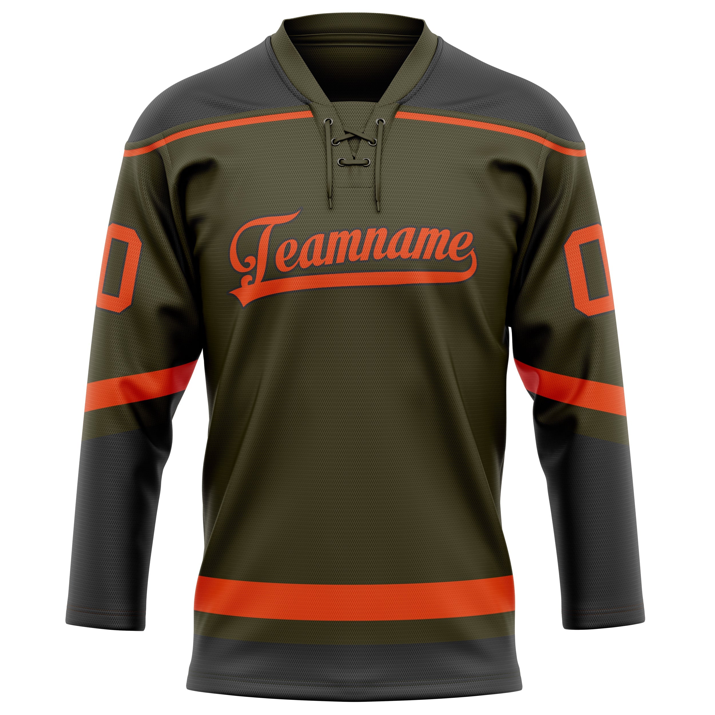 Custom Olive Red Solid Colour Hockey Jersey