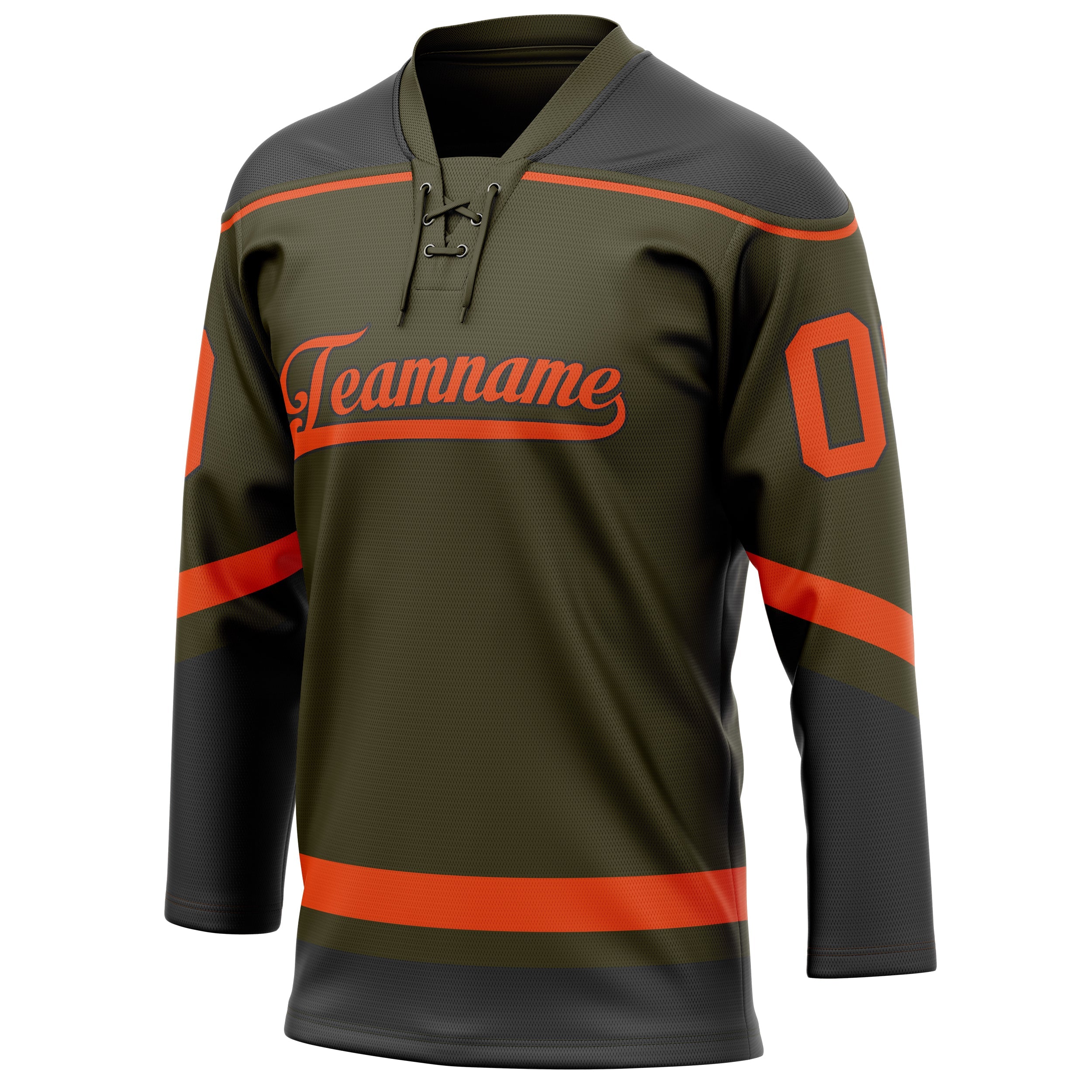 Custom Olive Red Solid Colour Hockey Jersey