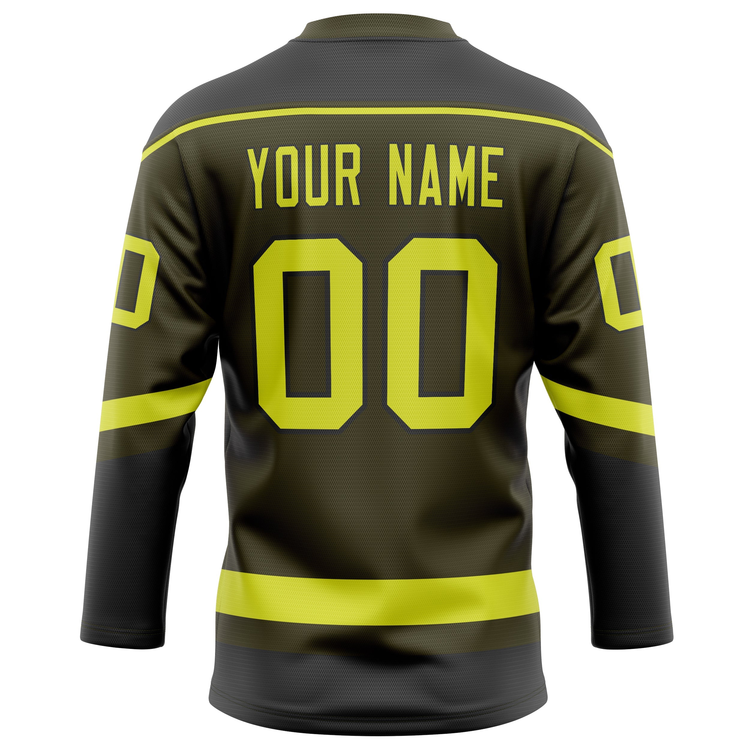 Custom Olive Neon Yellow Solid Colour Hockey Jersey