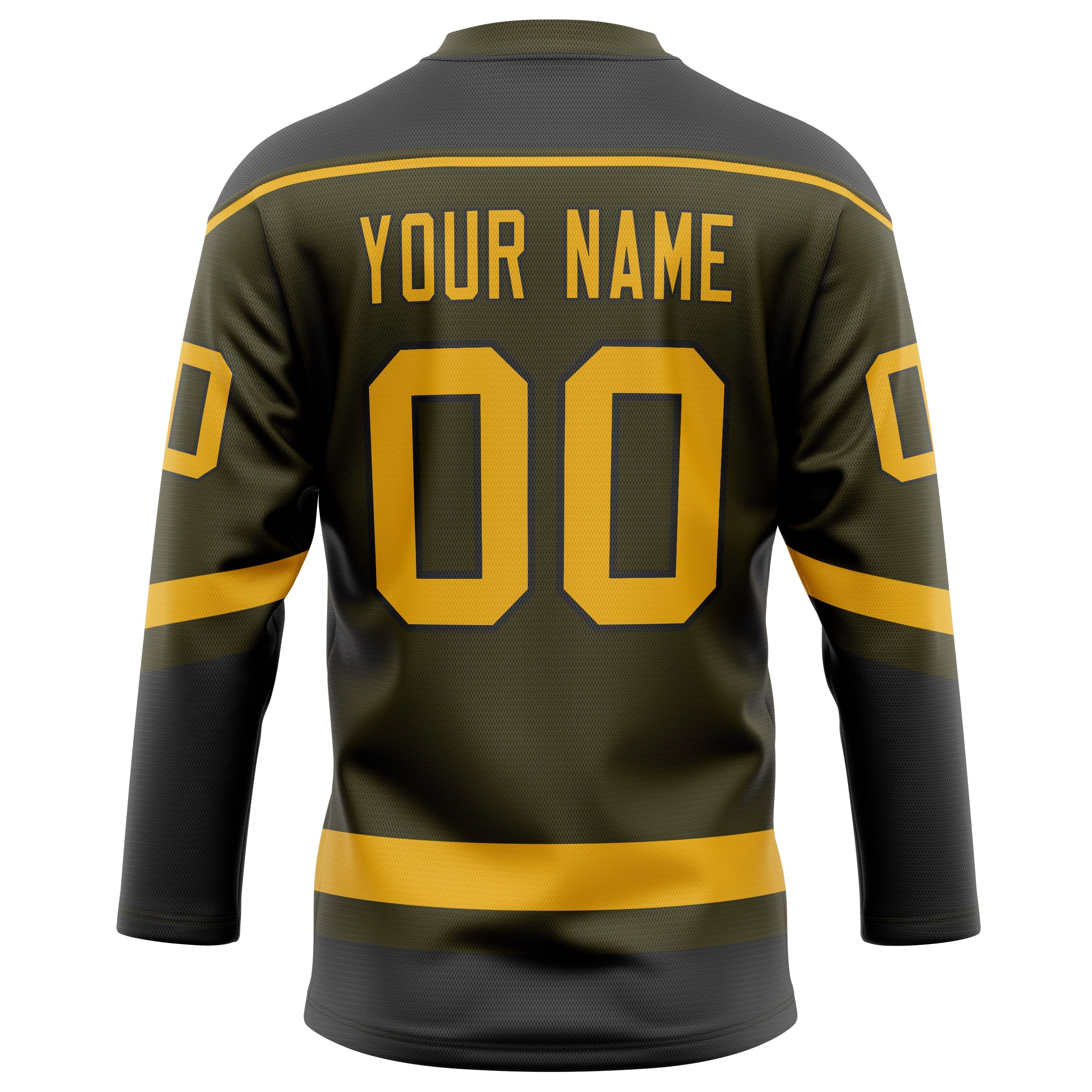 Custom Olive Gold Solid Colour Hockey Jersey