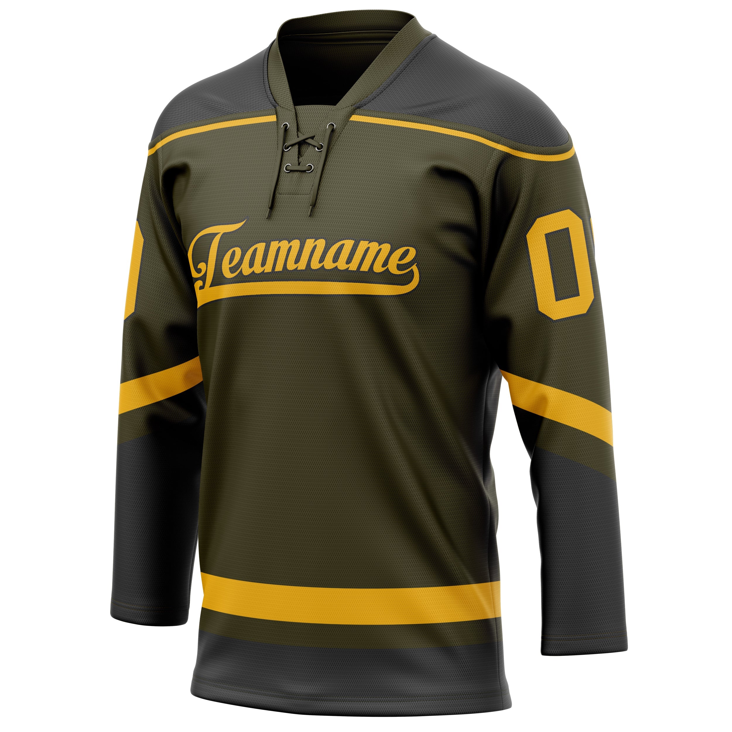 Custom Olive Gold Solid Colour Hockey Jersey