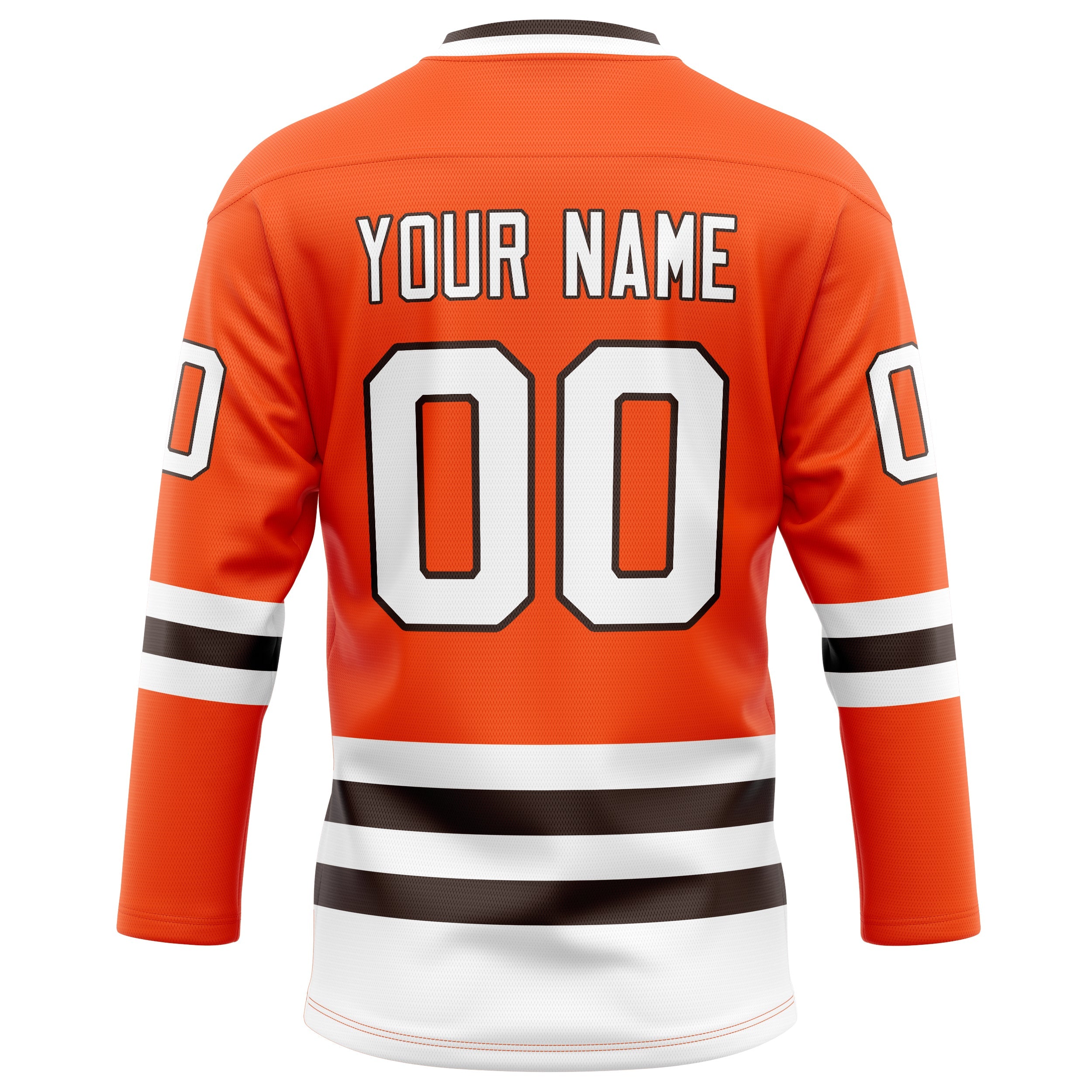 Custom Orange White Solid Colour Hockey Jersey