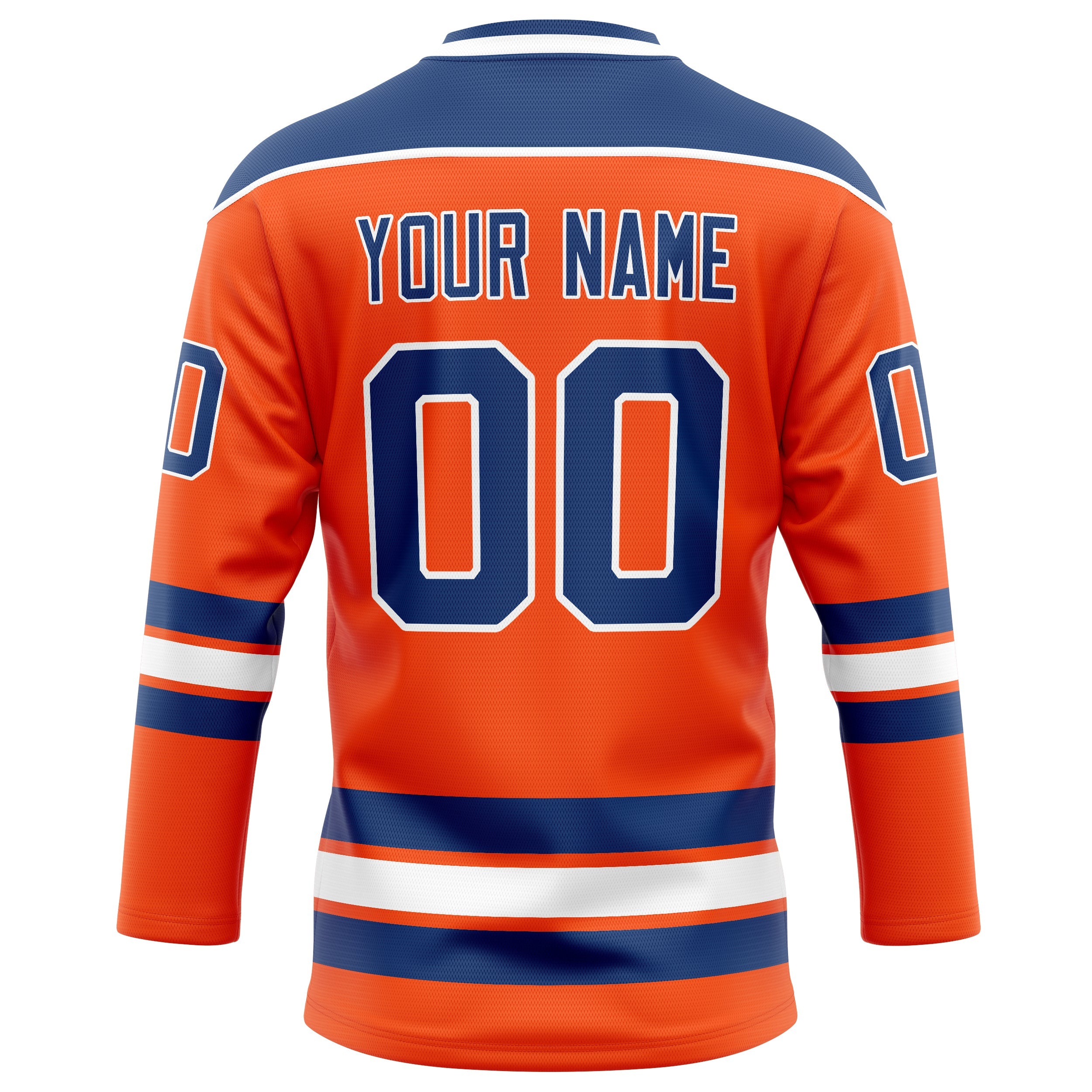 Custom Orange Navy Solid Colour Hockey Jersey