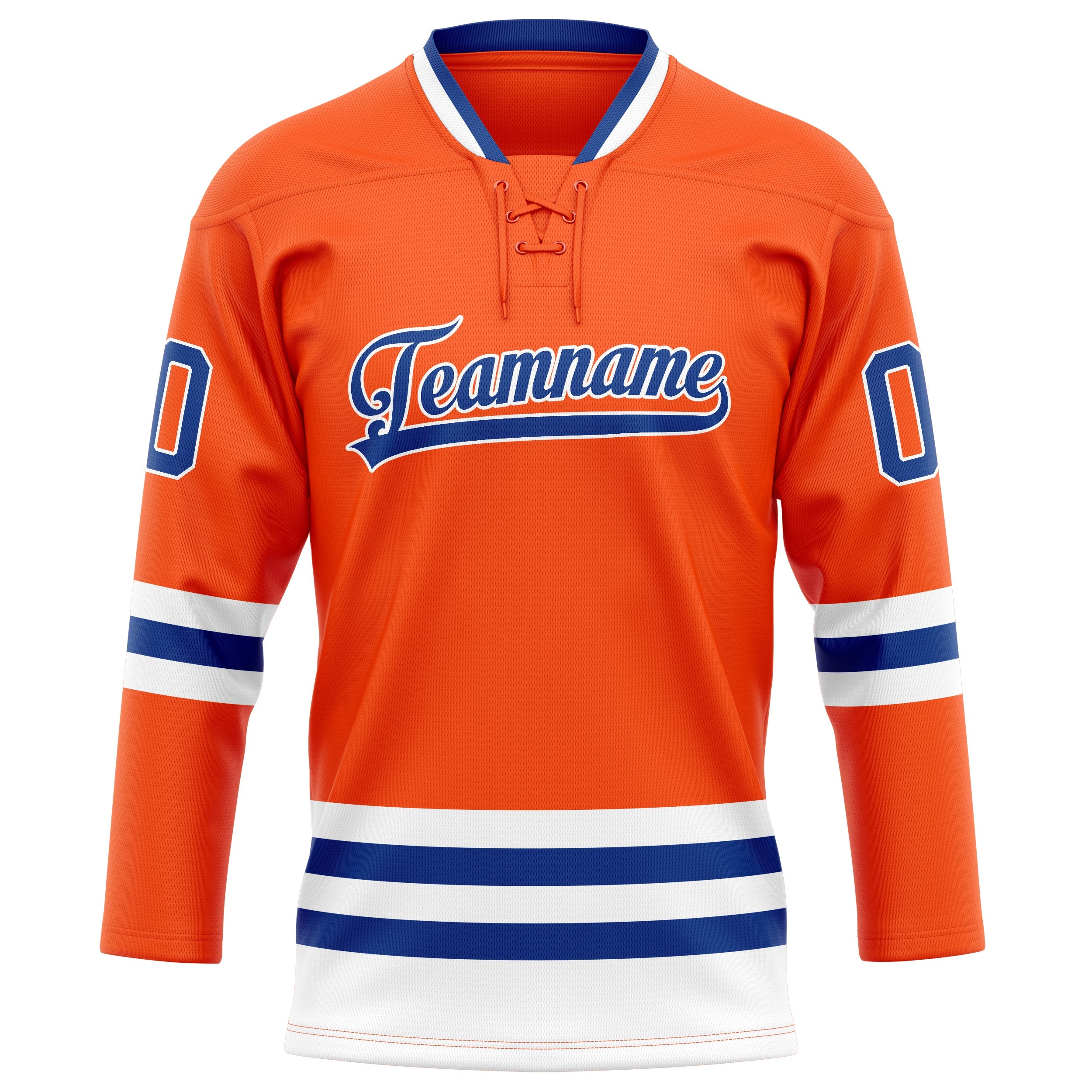 Custom Orange Royal Solid Colour Hockey Jersey