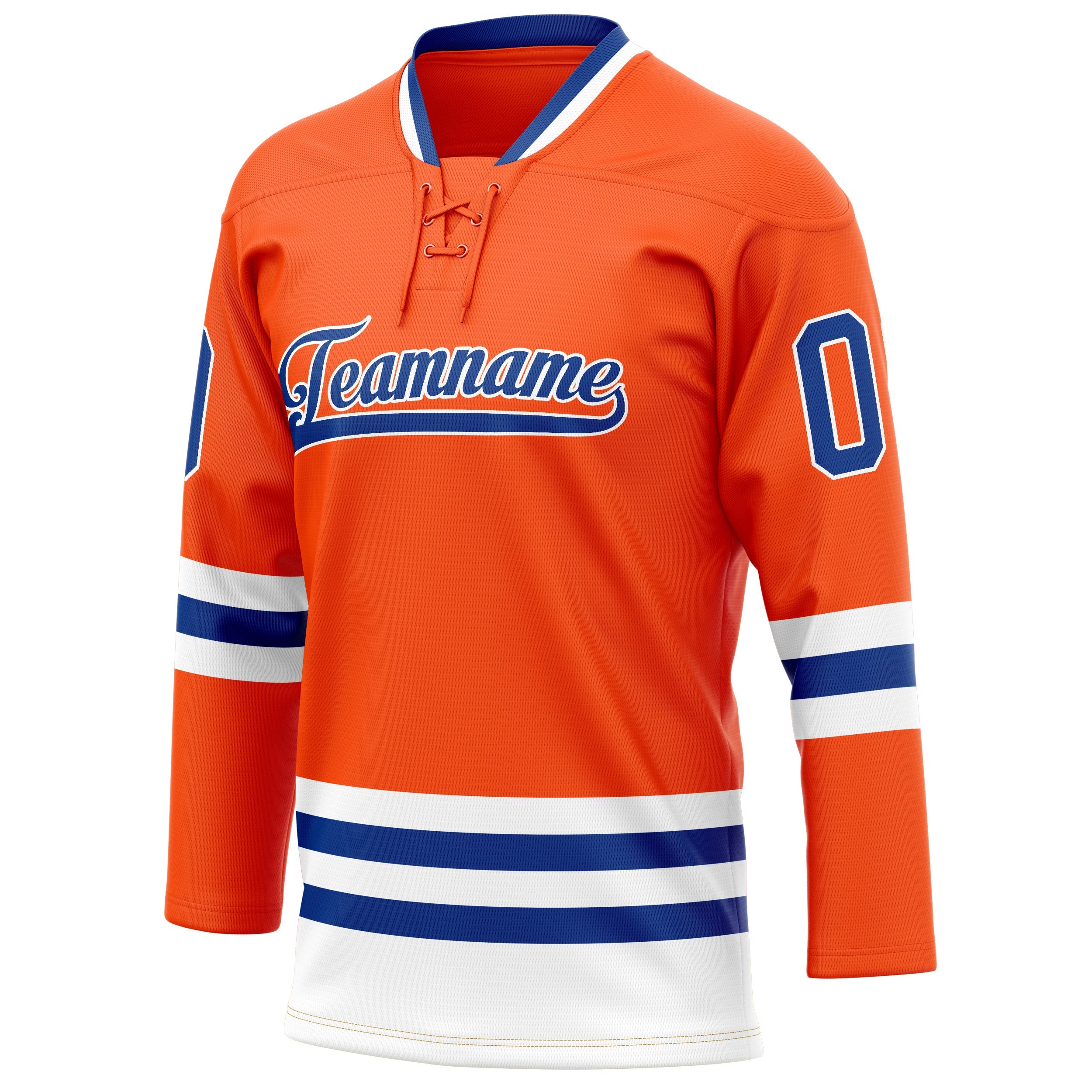 Custom Orange Royal Solid Colour Hockey Jersey