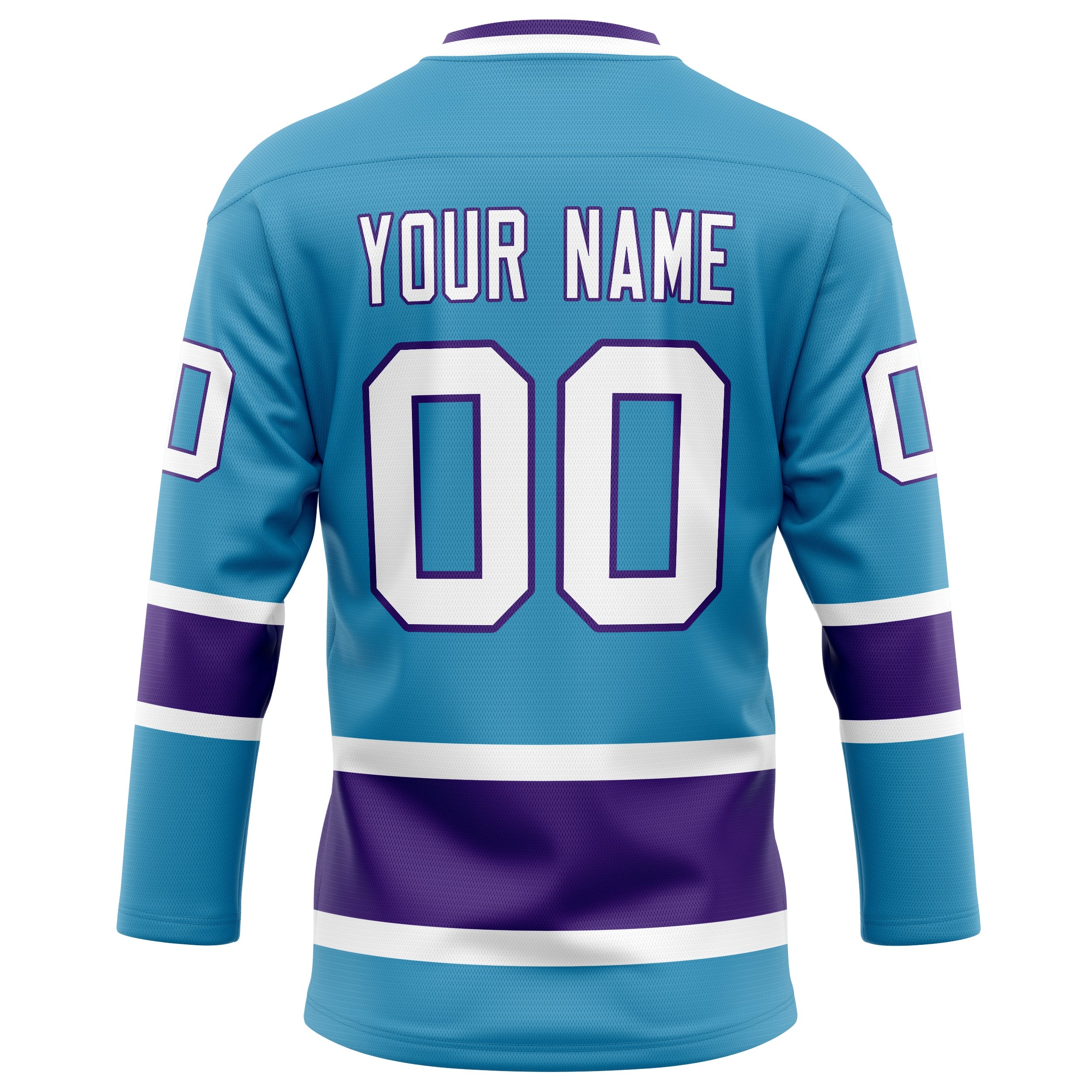 Custom Panther Blue Purple Solid Colour Hockey Jersey