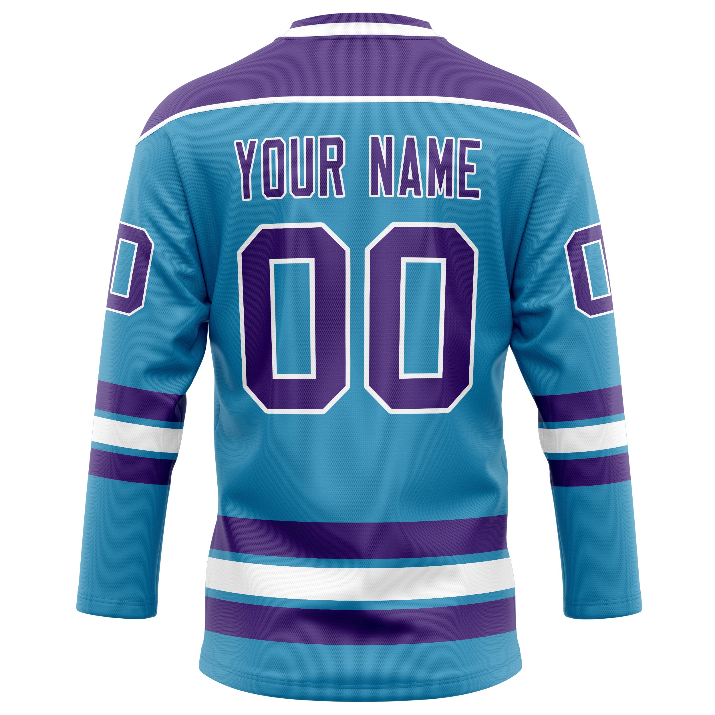 Custom Panther Blue Purple Solid Colour Hockey Jersey