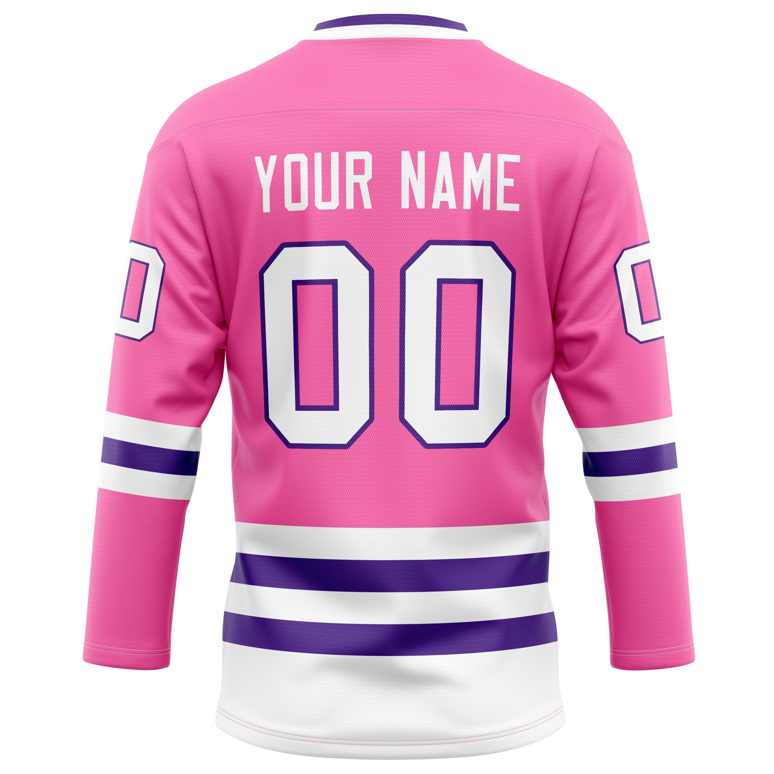 Custom Pink Purple Solid Colour Hockey Jersey