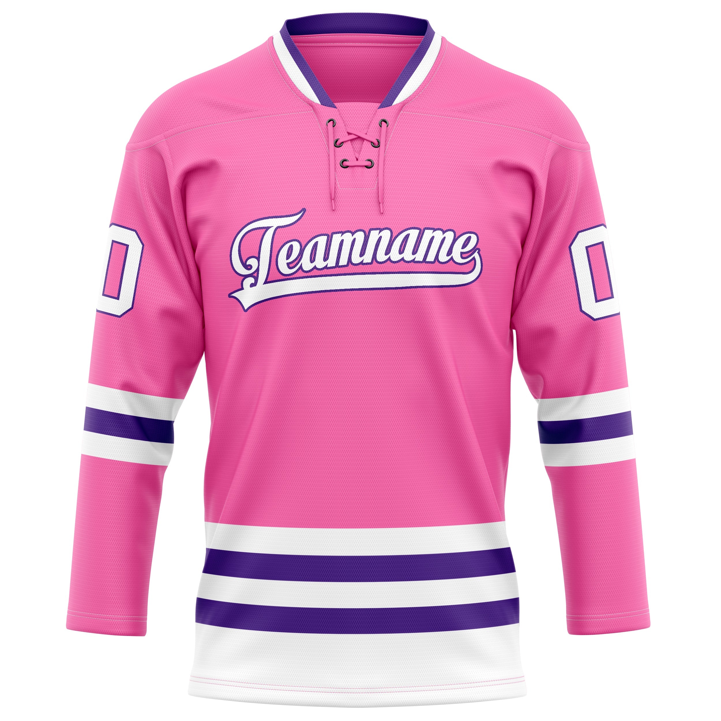 Custom Pink Purple Solid Colour Hockey Jersey