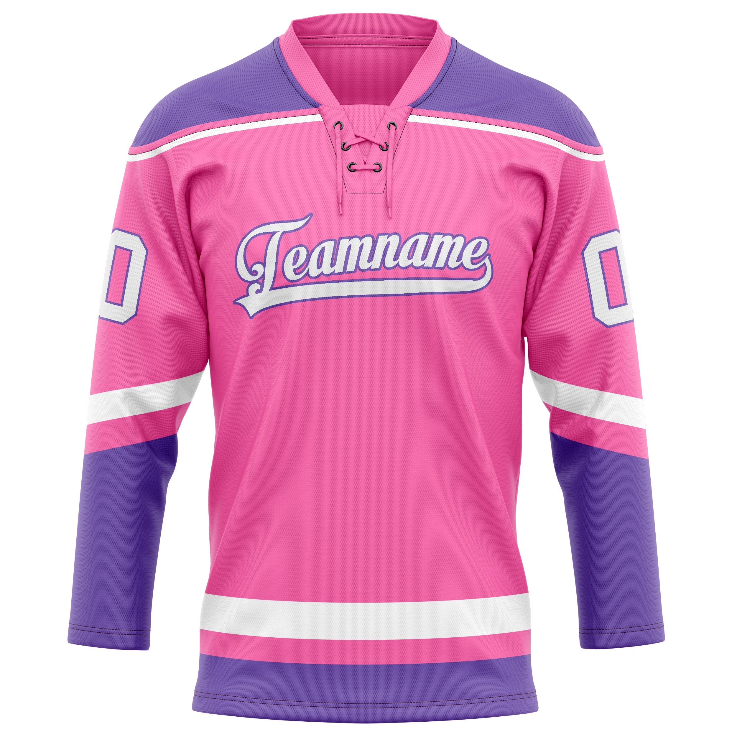 Custom Pink Purple Solid Colour Hockey Jersey