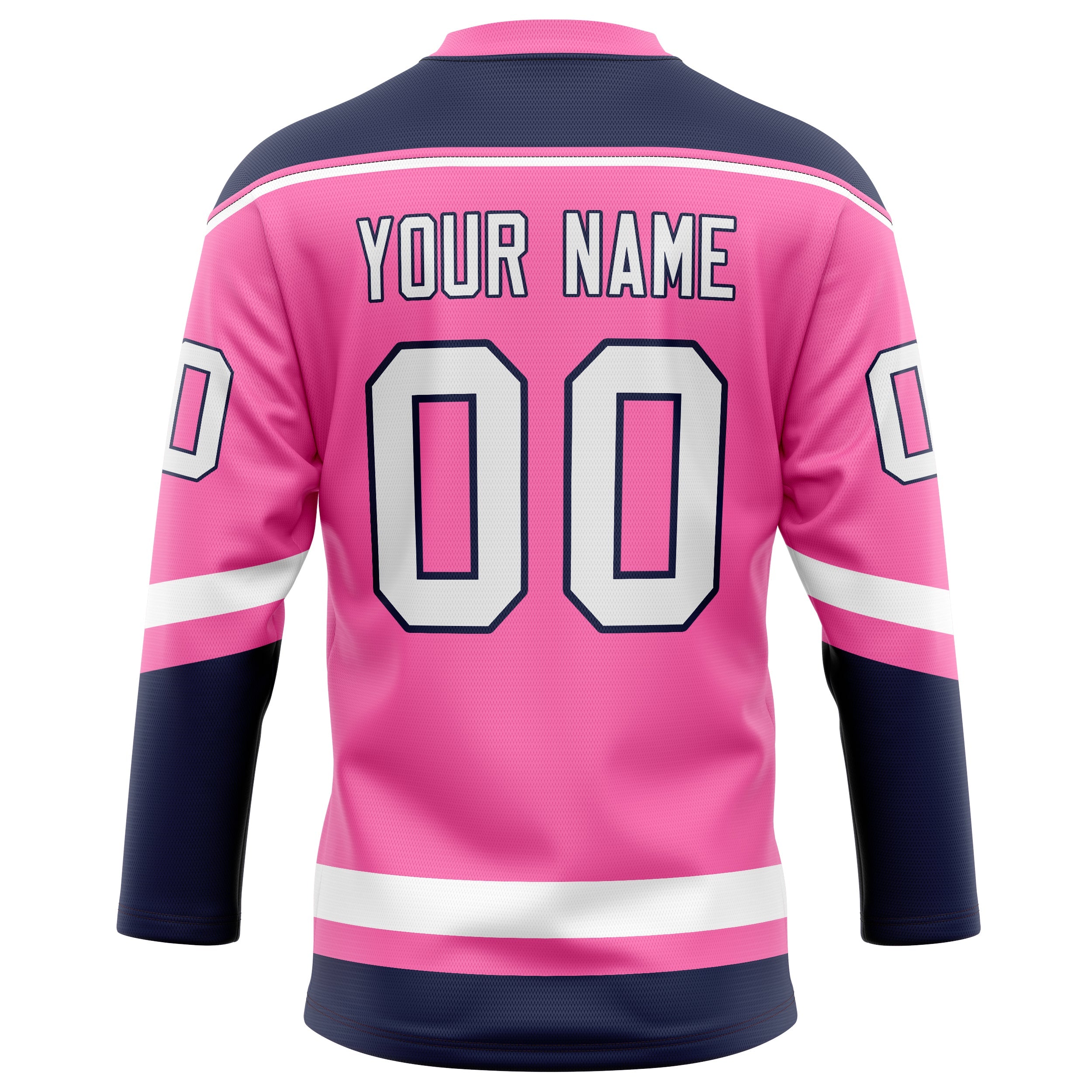Custom Pink Black Solid Colour Hockey Jersey